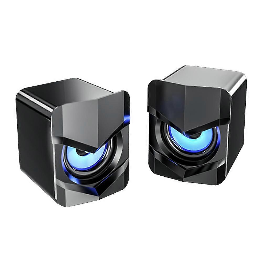 2pcs Desktop Laptop Wired Speakers Computer Speakers Compact Multimedia Audios