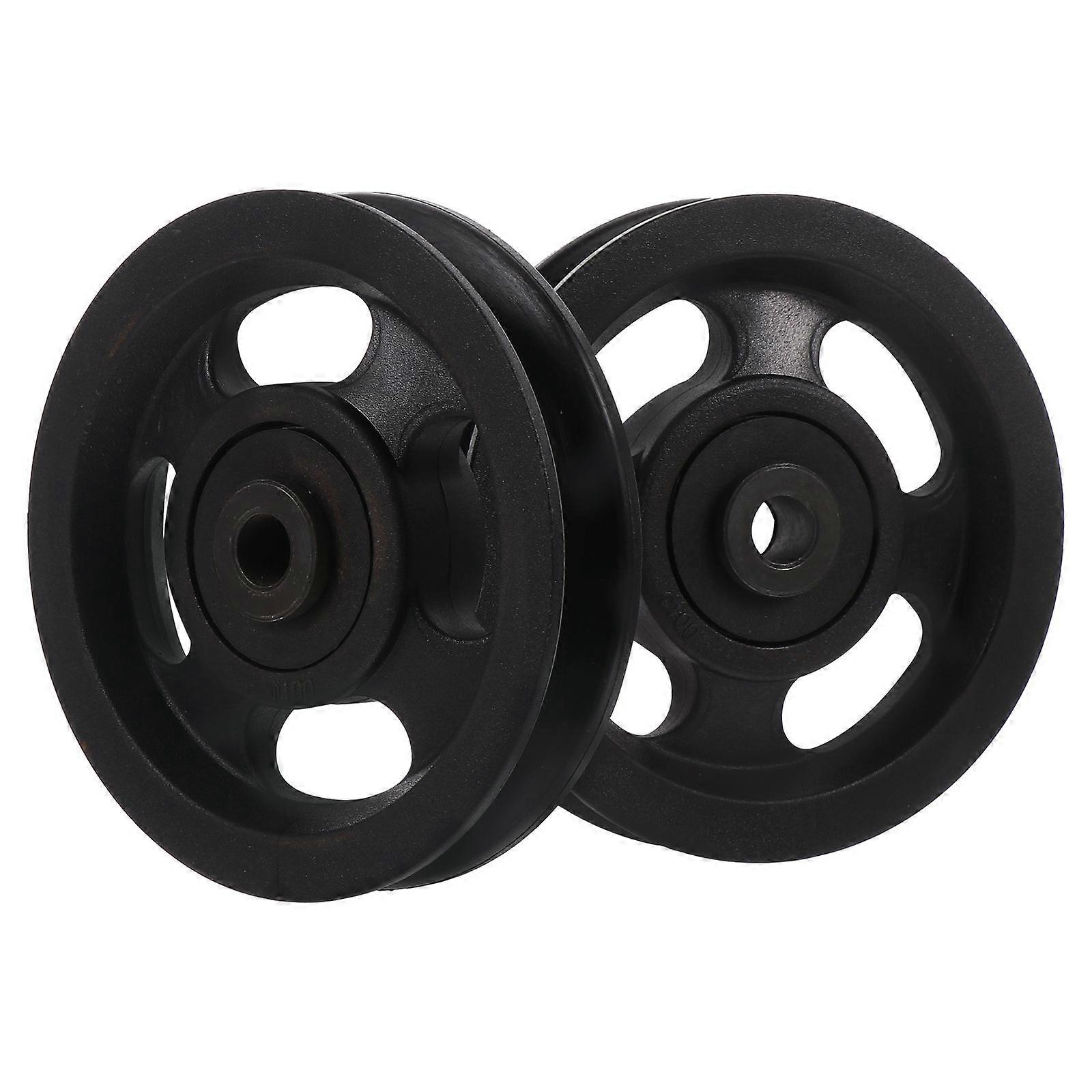 Black Pulley Wheel Equipment – Durable Gym Accessories for Home Workouts and Training