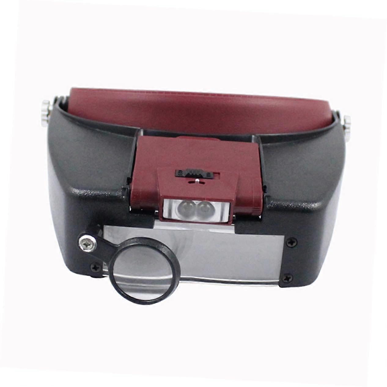 Magnifying Visor With 2-Headphones, Headlamp, Window Visor, Earpiece Glasses, Mirror Clock Glasses