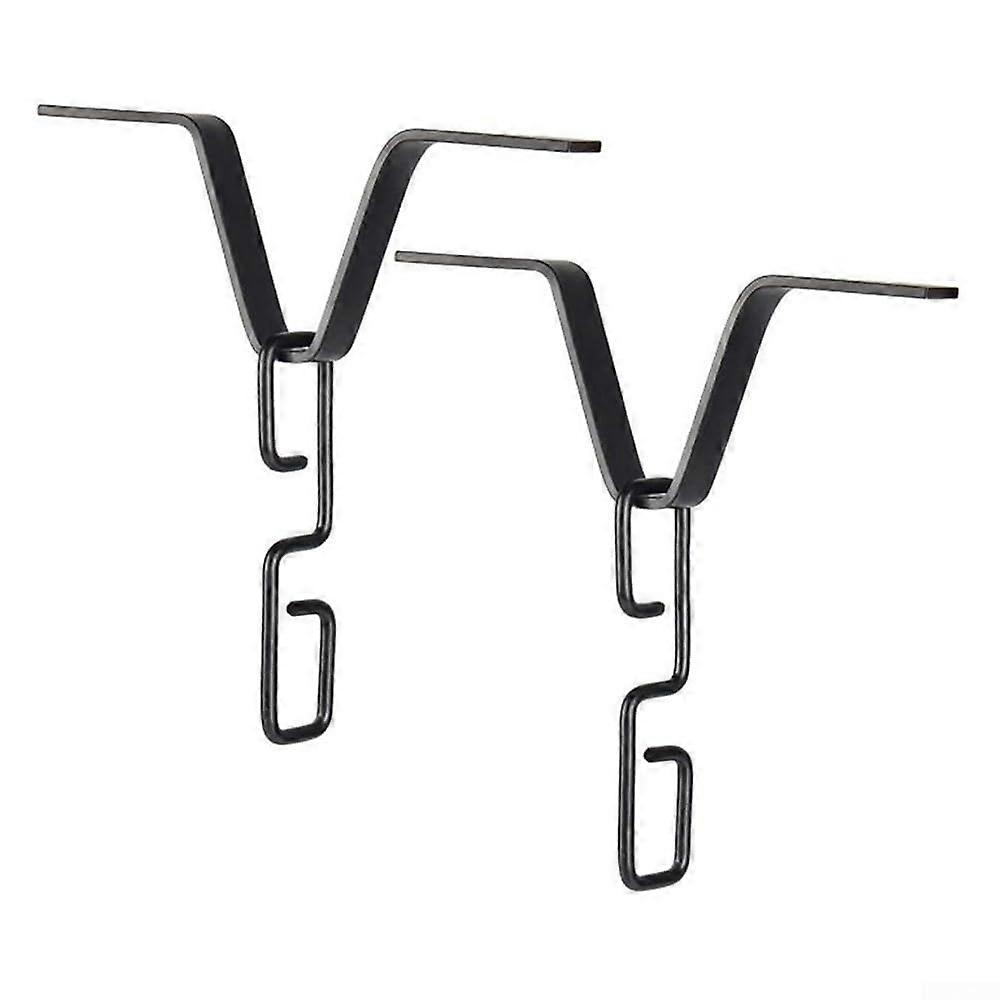 Vshaped rain chain hook with adapter, stainless steel, fits most gutters, practical drainage solution (black)