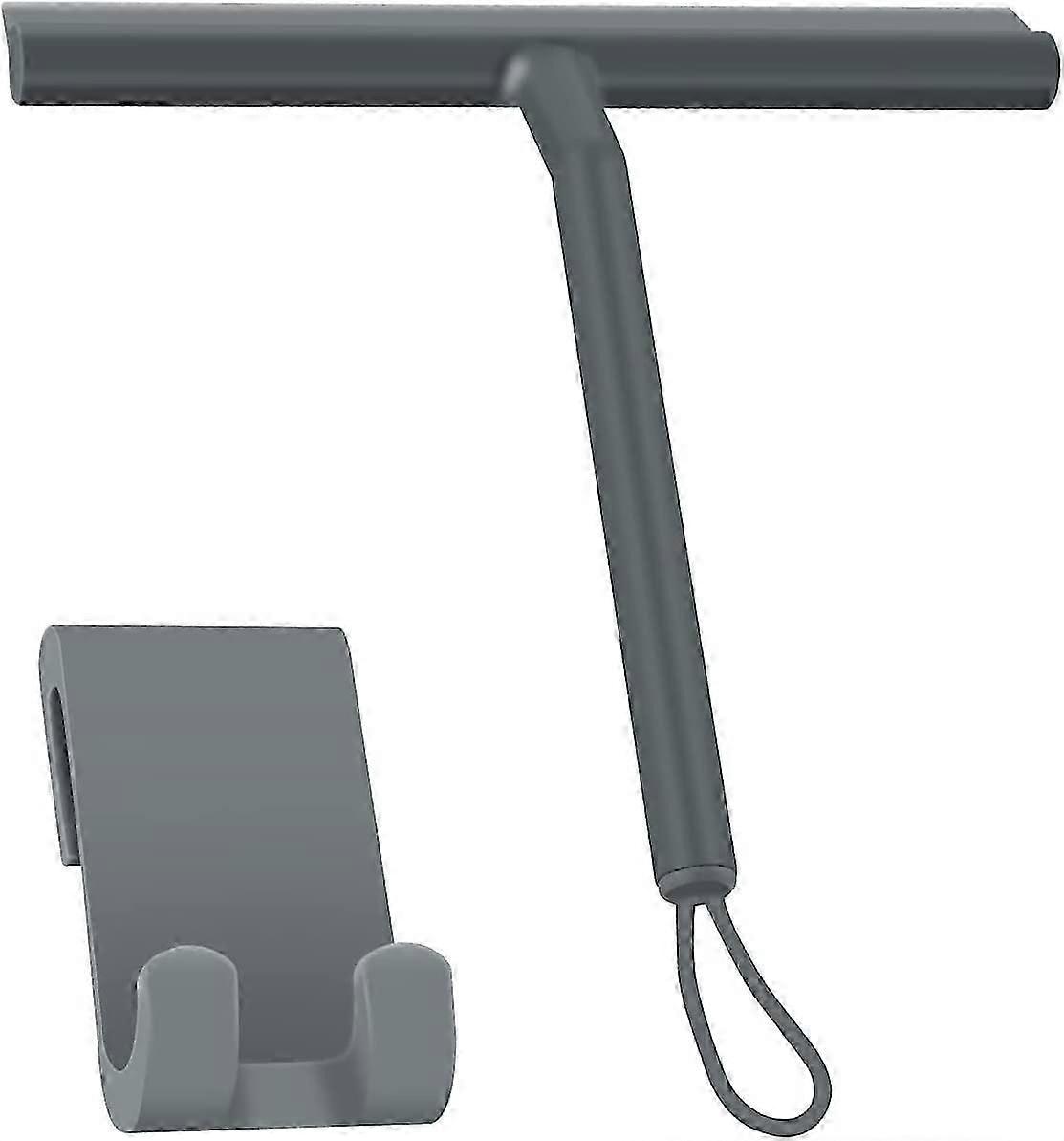 Silicone Shower Squeegee with Hook  Perfect for Windows, Mirrors, and Bathrooms