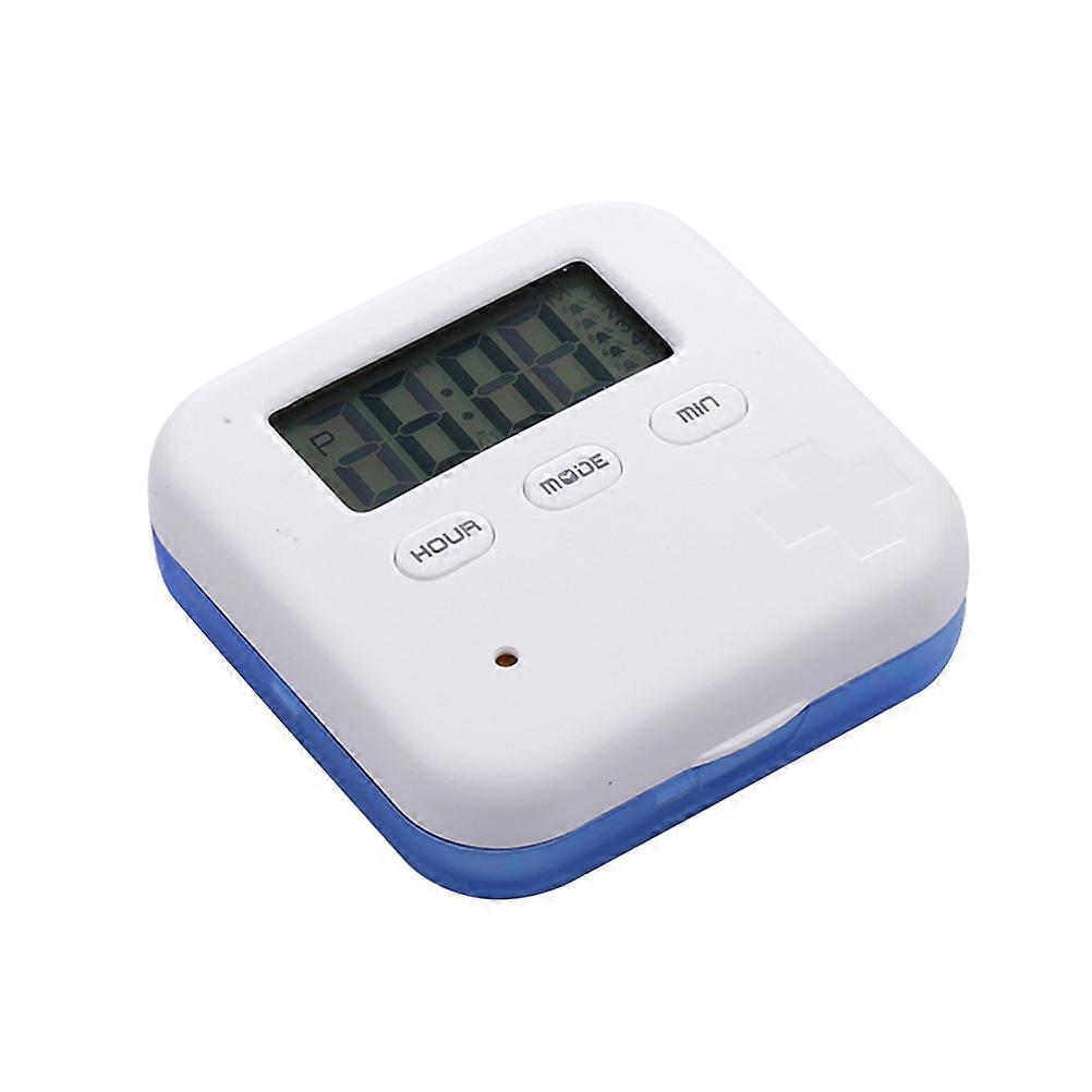 Travel Organizer Box Timer Alarm Clock Case Patients 6.50X6.50X2.10CM 1Pcs