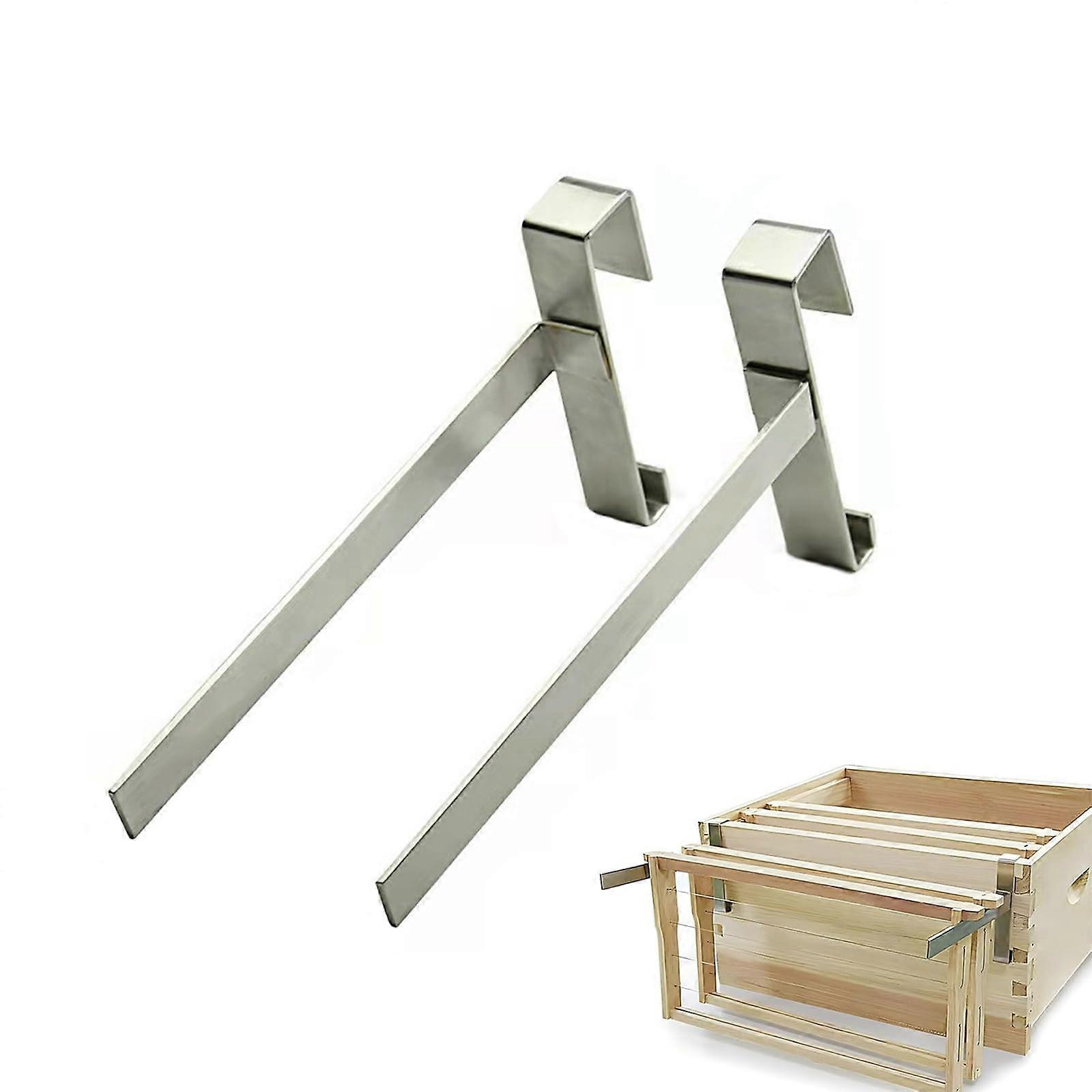 2 pieces, beehive perch frame holder, spacesaving side mount brackets, beekeeper equipment, bee box frame holder tool
