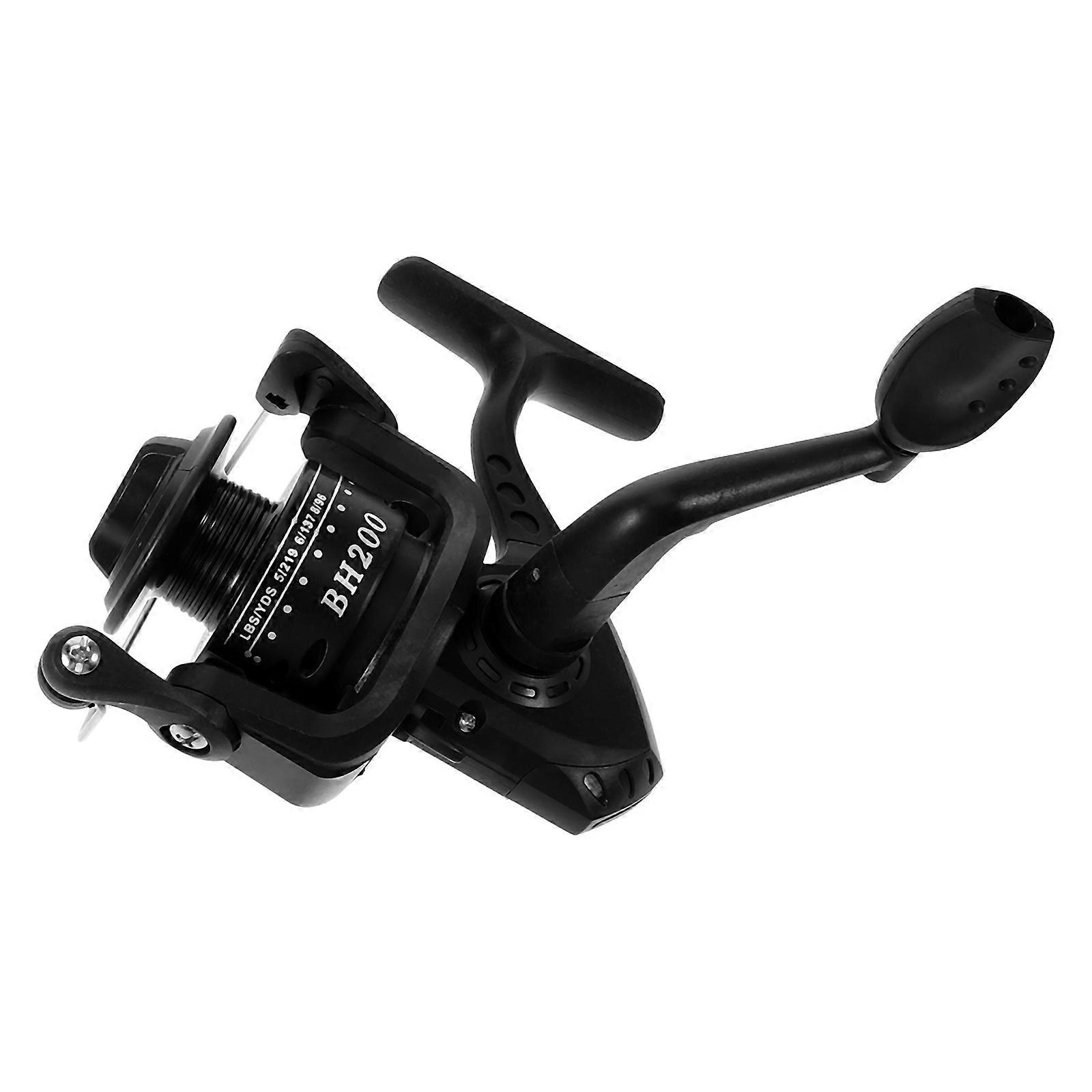 Portable Fishing Reel with Precision Design for Versatile Use Black Plastic 7.5 Inches