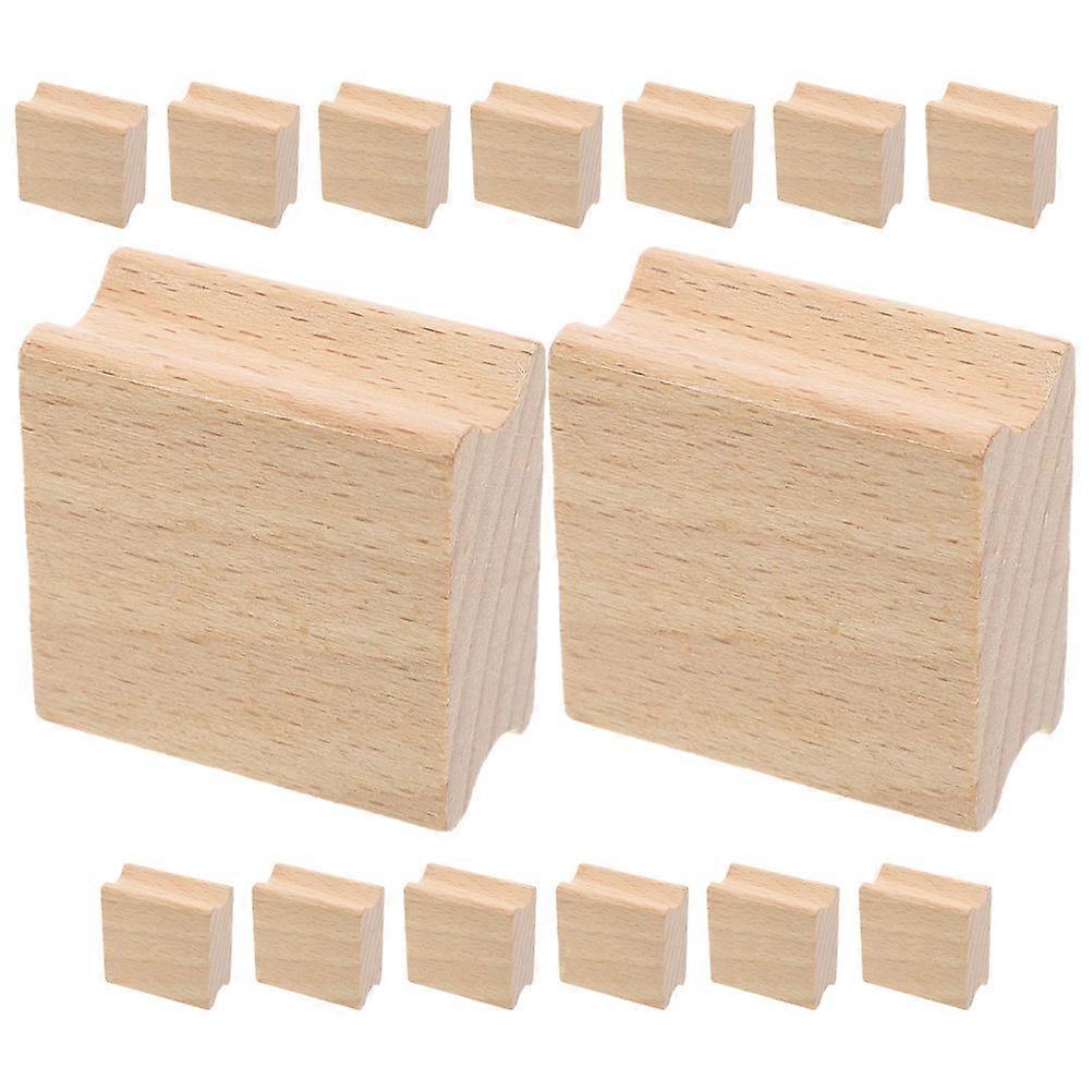 15pcs Blank Wood Stamps with Grooved Design for Easy Stamping – Smooth Wood Stampers for DIY Crafting and Unique Artistic Projects