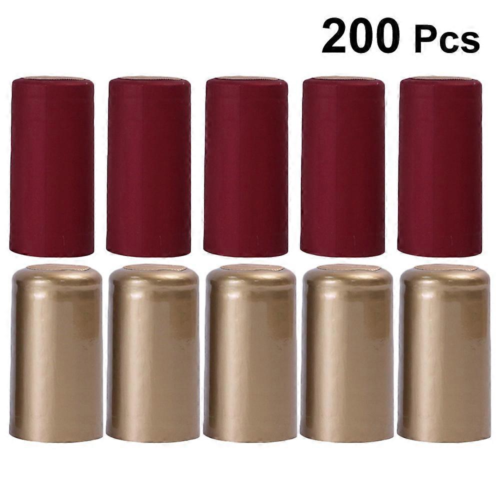 200pcs Cap Assorted Color Heat Shrink Capsules for Wine Bottles PVC Wine Accessories