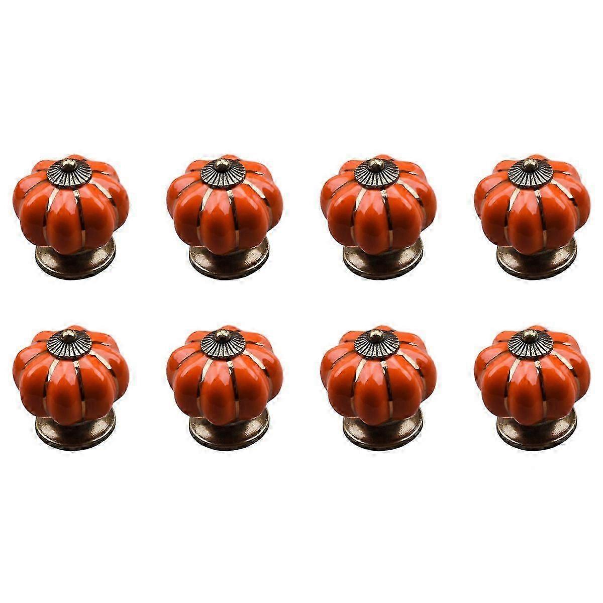2025 Latest Model Ceramic Drawer Knobs, Pumpkin Shape Knob for Kitchen Cabinets