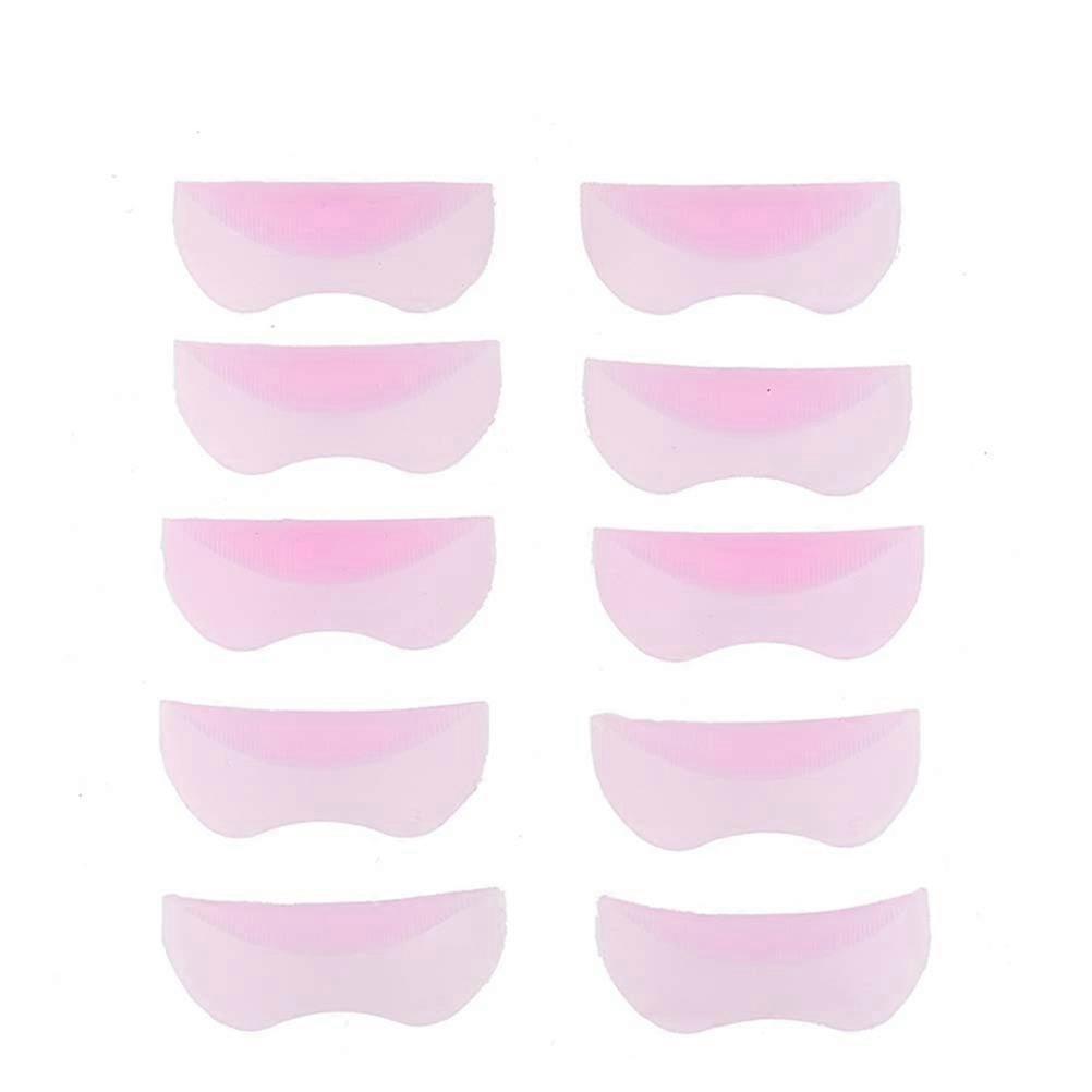 Silicone Pads Long and Thick Lashes Eyelash Perming Shield Pads Pink 5 x 1 x 0.1 Cm 10Pcs