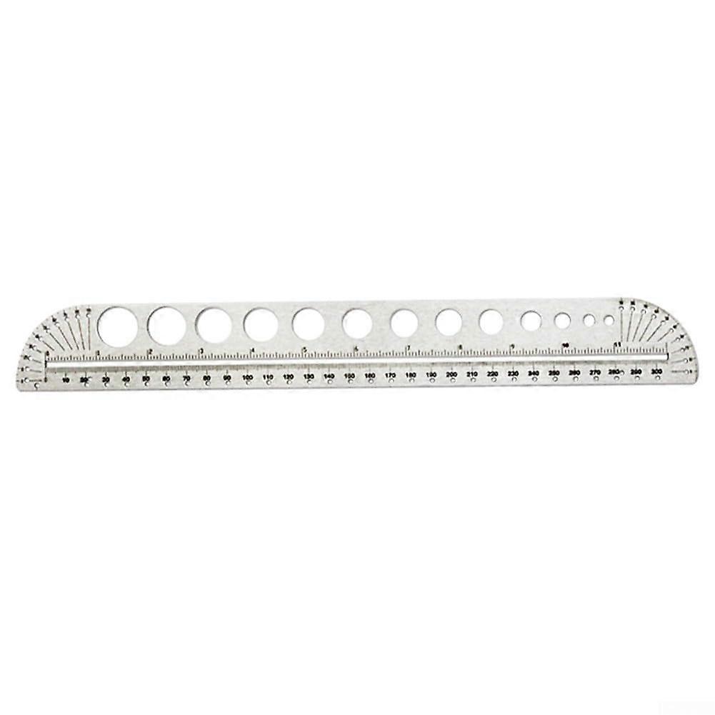 Lightweight stainless steel ruler for marking and measuring, a musthave for every office (round ruler, 300 mm).