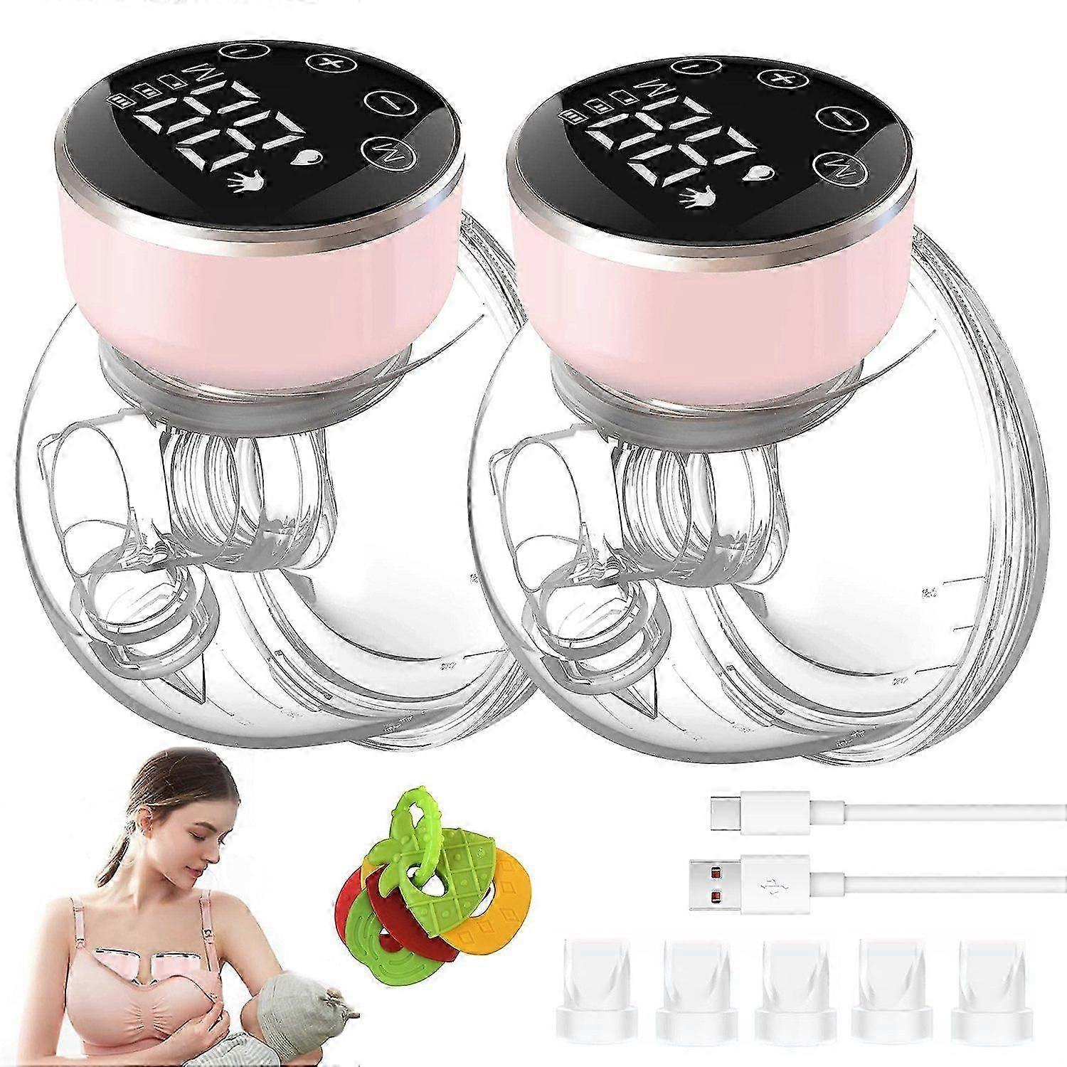 Breast Pump Hands-Free Electric Double Breast Pump 2pcs for Comfortable Efficient Use