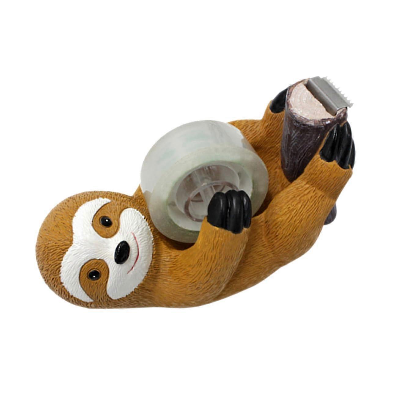 Tape dispenser made of synthetic resin, practical tape cutter for desk, small office accessory, reusable with smooth edges.