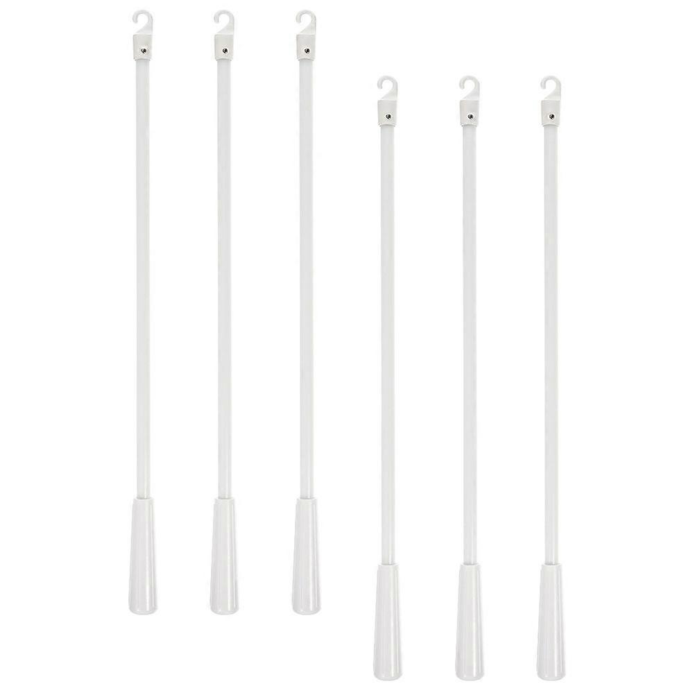 Curtains Pull Wand Drapery Hardware Office Plastic 12 Inches Simple 6Pcs