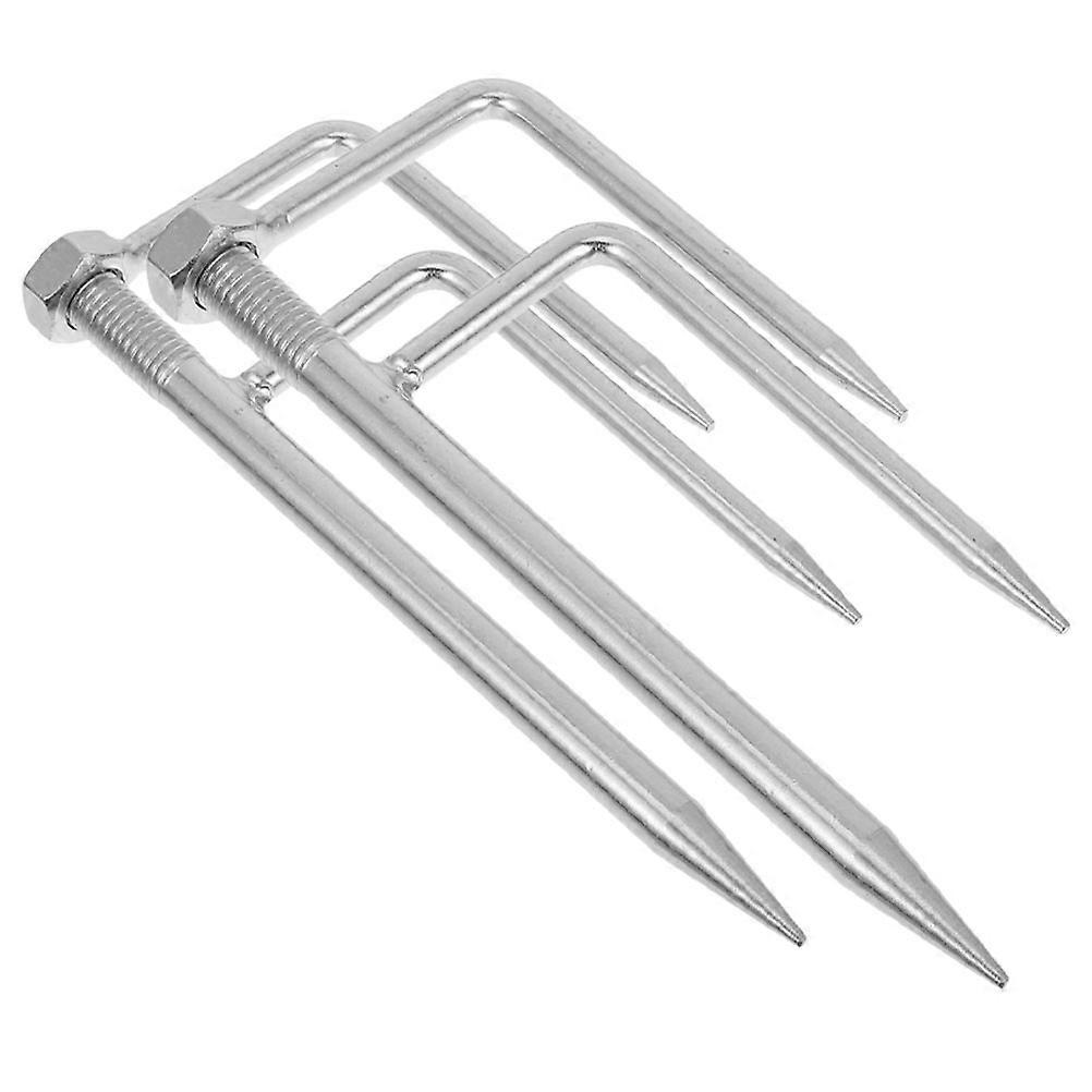 2pcs Umbrella Ground Spike Umbrella Stand Fishing Umbrella Holder Sturdy Sand Anchor Compact Umbrella Anchor Convenient Umbrella Anchor Outdoor