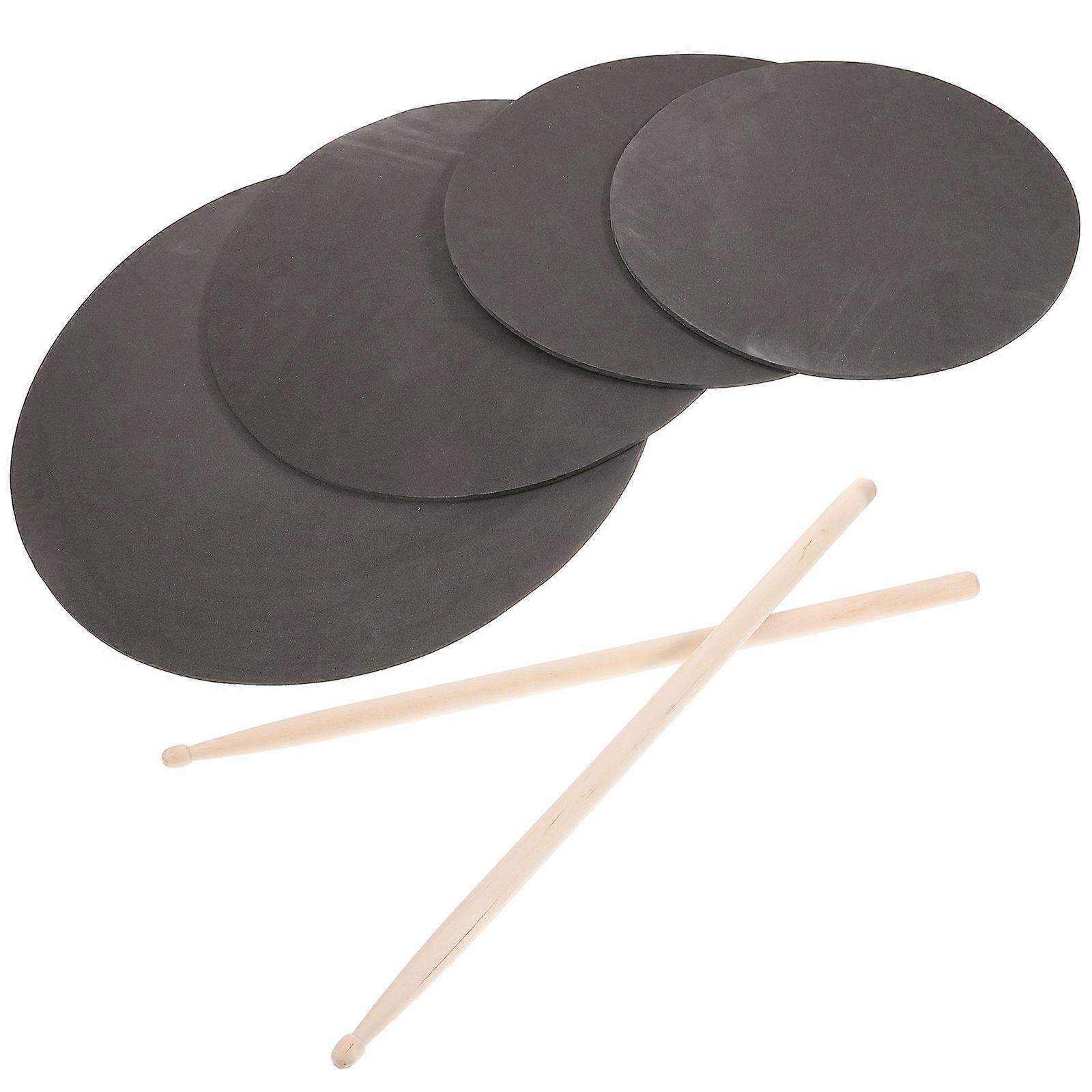 Drum Practice Pad Set with Mallets   Lightweight Portable Quiet Drumming Pad for Durable Corrosion Resistant Practice   Essential Drum Accessory for