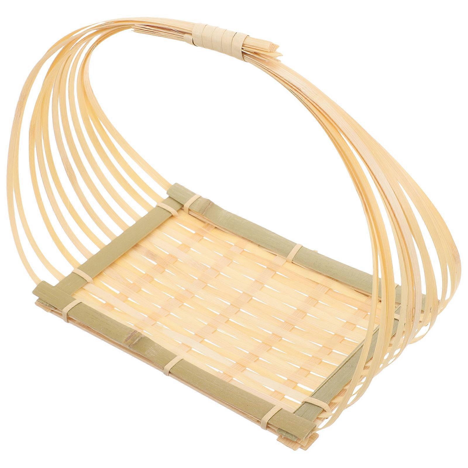 Woven Tray for Storage Use Sturdy and Beige Color Fits Sushi Snacks 7 inch