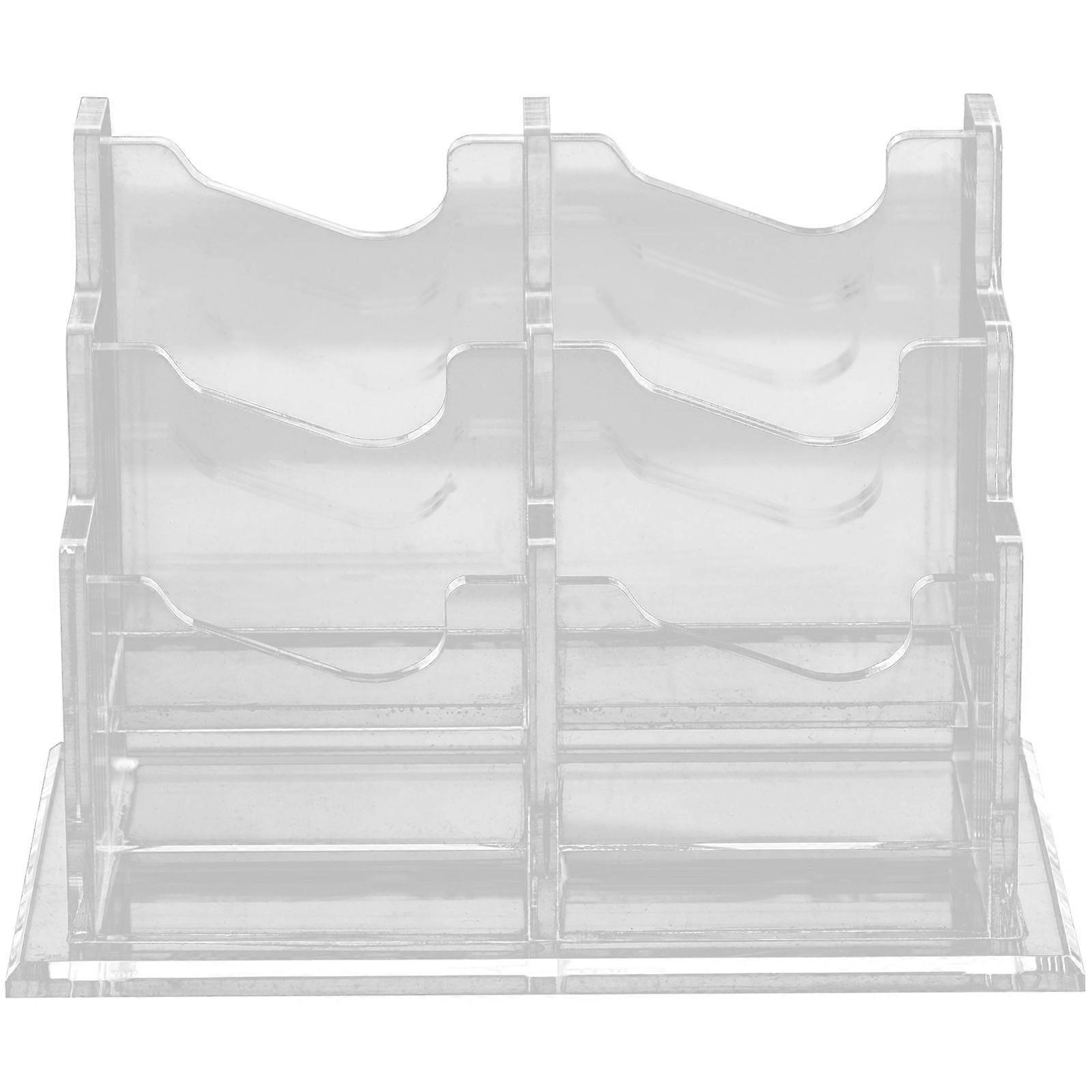 Transparent Acrylic Business Cards Holder for Office Use with Premium Quality and Steady Design 4.7 x 3.1 x 1.2 inches