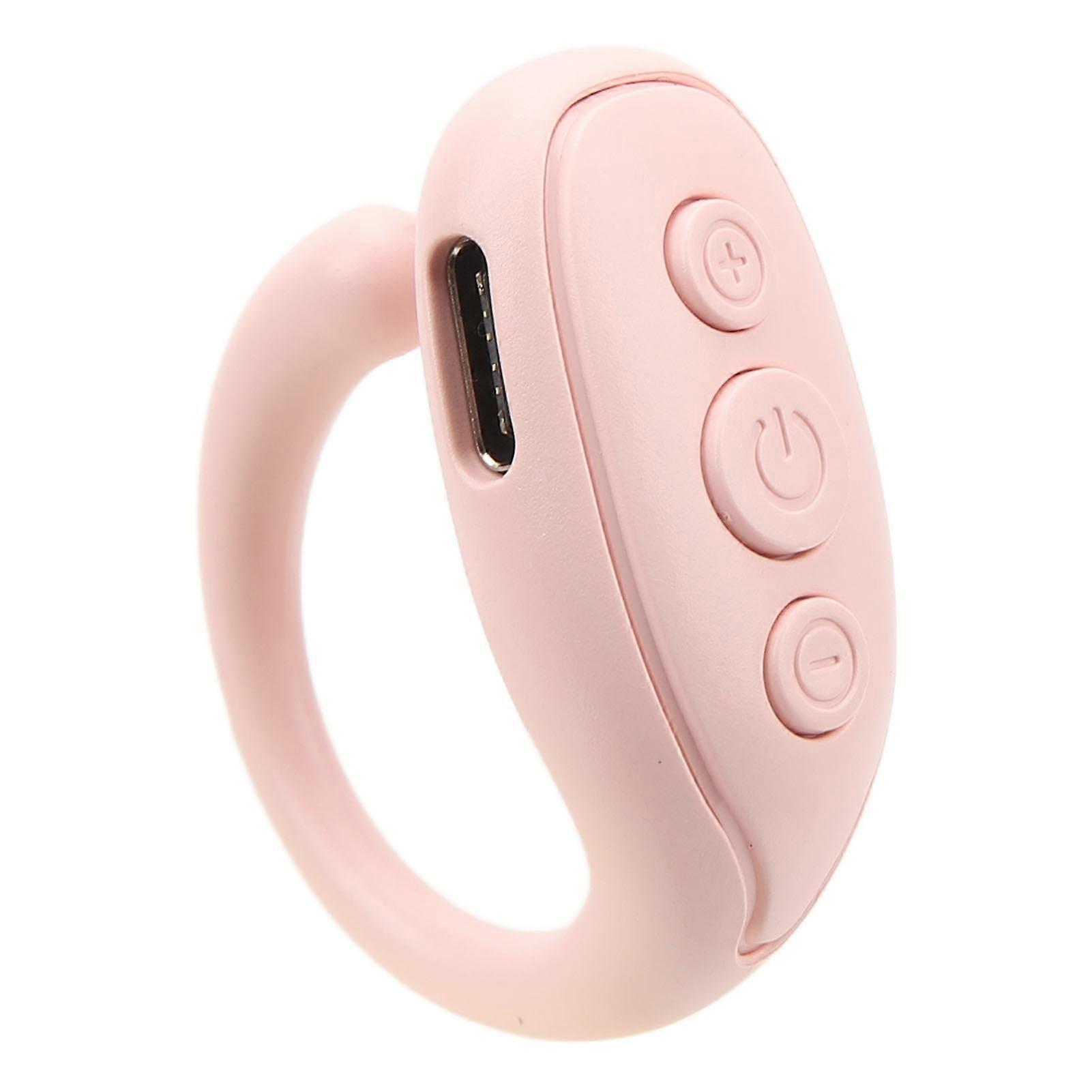 Remote Control Page Turner Mobile Phone Ring Remote Control Phone Novel Watch TV Turn Page Click Like Selfie Device JX 03 Pink
