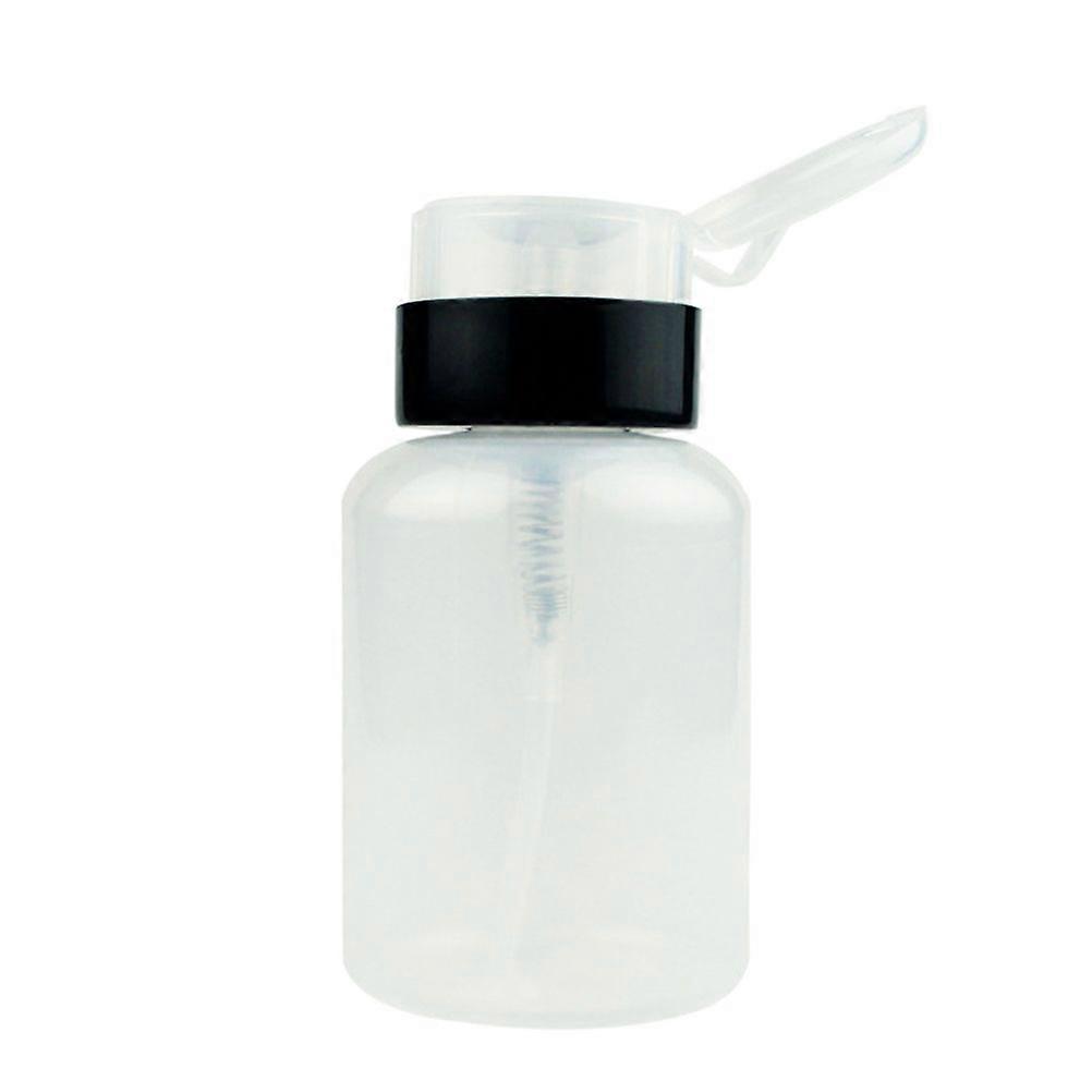 210ml Lockable Nail Polish Remover Bottle Plastic Liquid Press Pumping Dispenser Bottle Container