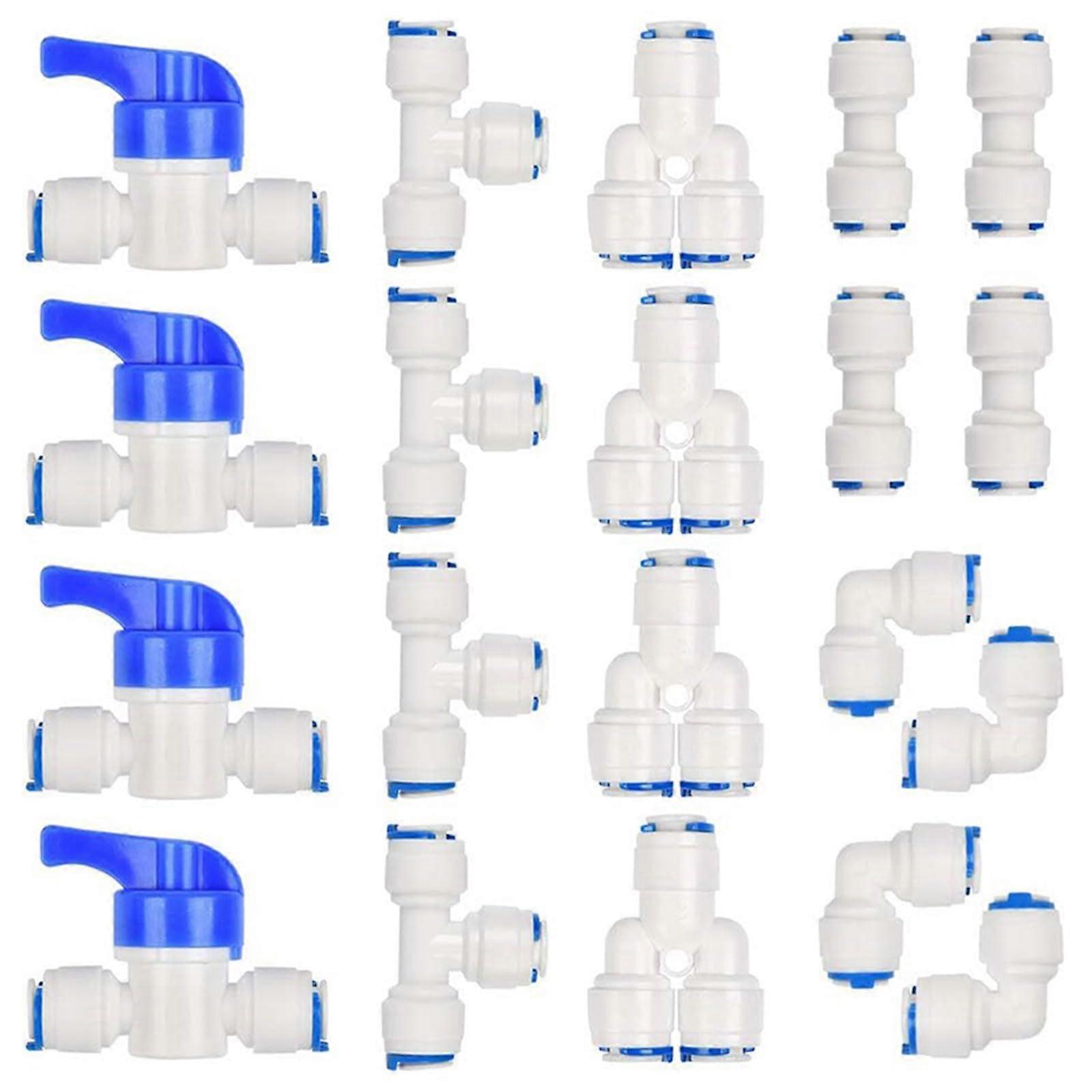 Water Filter Fittings With Shut-Off Valves, Easy-To-Use Connection Accessories For Residential And Commercial Use