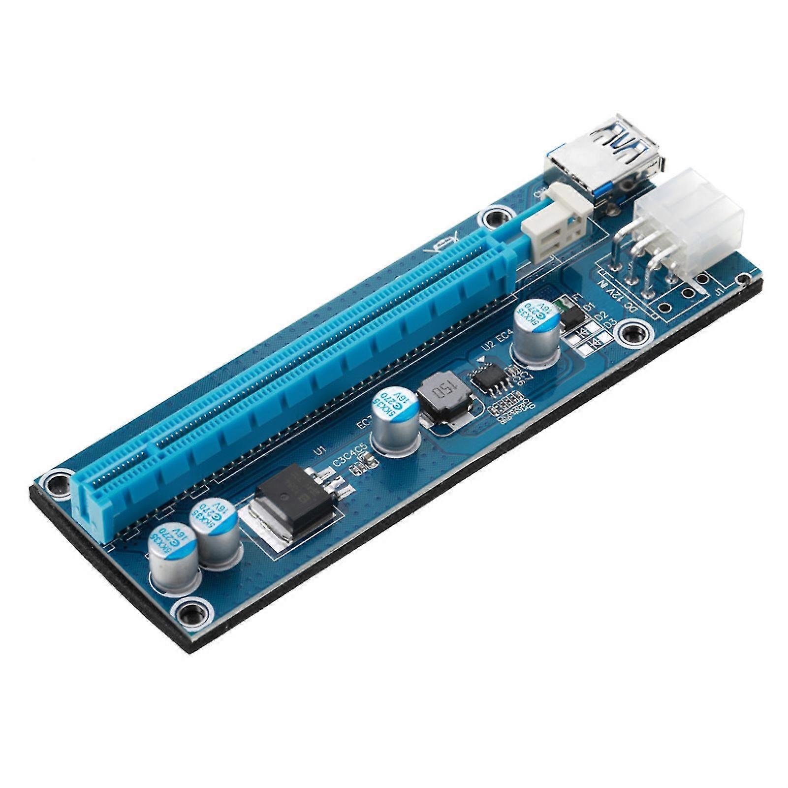 2025 VER006C PCI-E Riser Card Anti-interference Anti-burn Easy Disassembly Stable Power Supply USB 3.0 Cable PCI-E 1X to 16X SATA PCI Express Extender