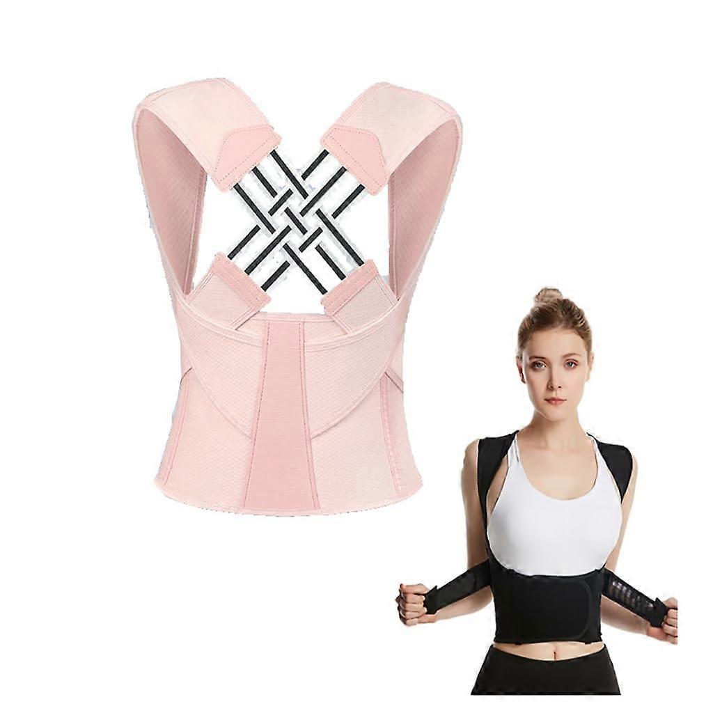 Adjustable Back Posture Belt,Posture Corrector Back Support,For the Posture on Horse,Riding Force Posture Correction(Pink,S) S Pink