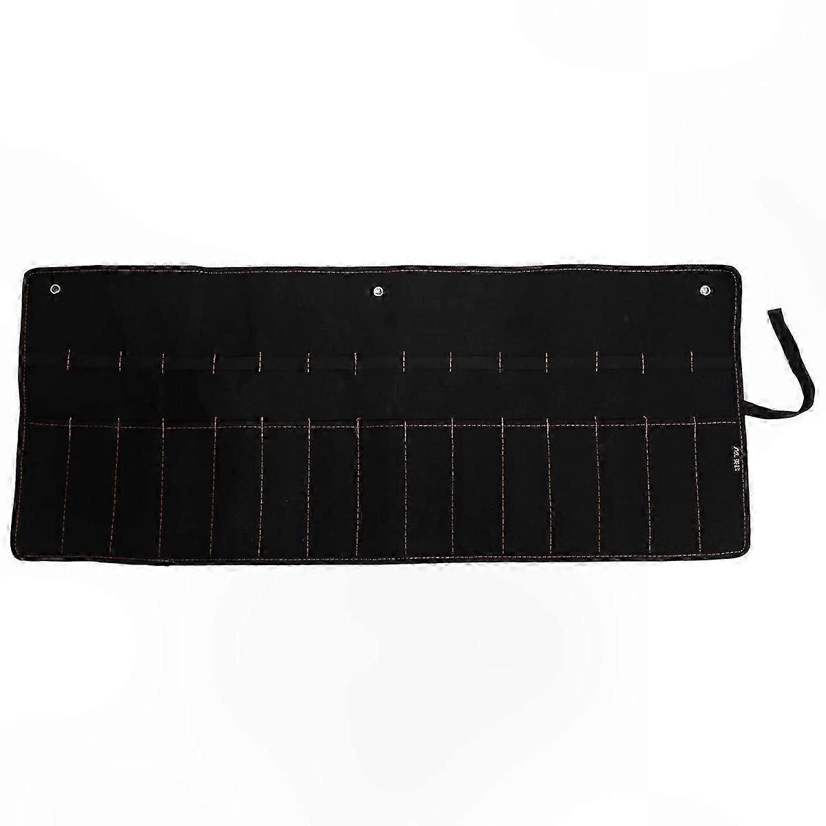 Canvas Tool Roll with Pockets for Chisels and Wrenches Holder Organizer