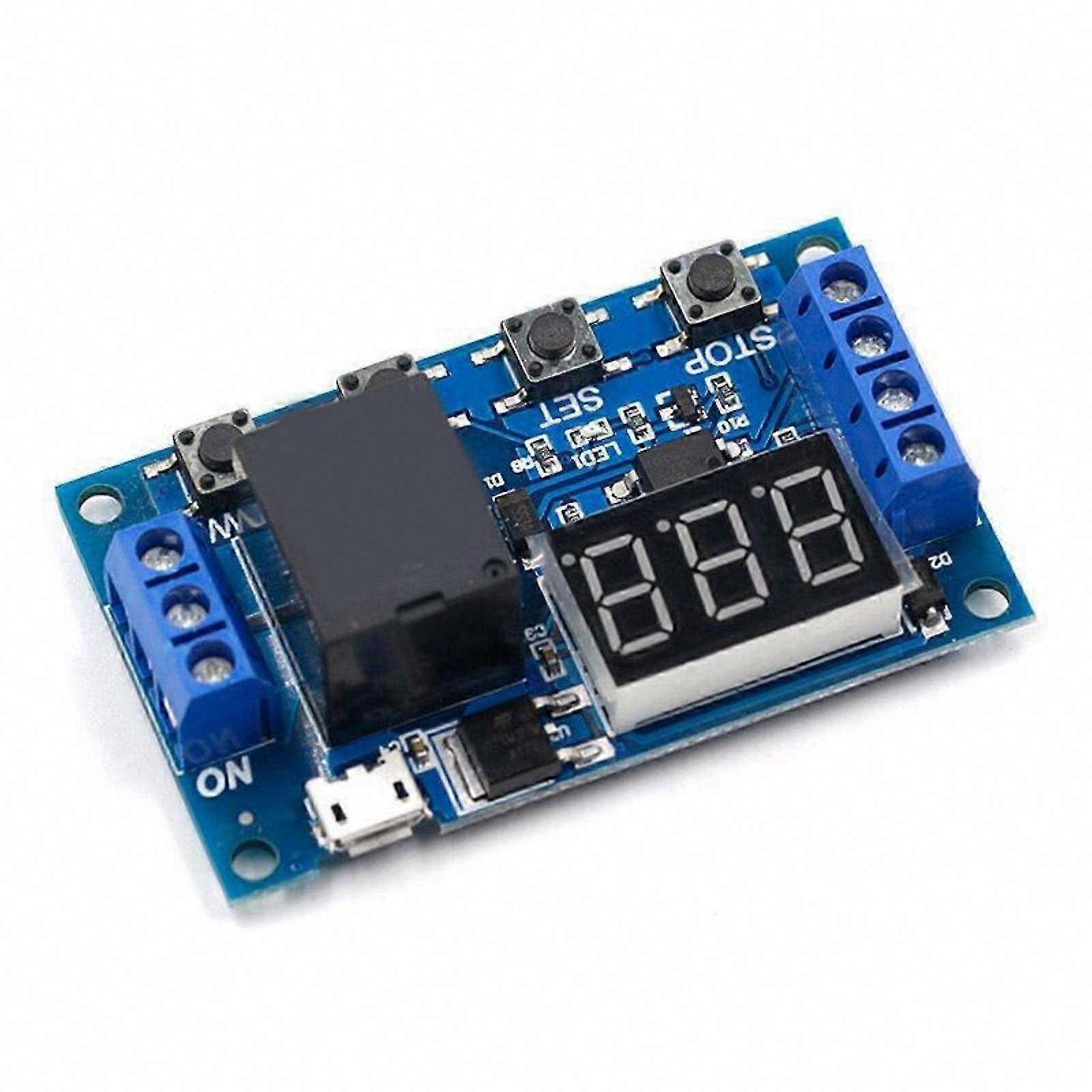 Smartests Delay Relays Module Programmable On/Off Timing Switches Featuring MicroUSB Power Supply