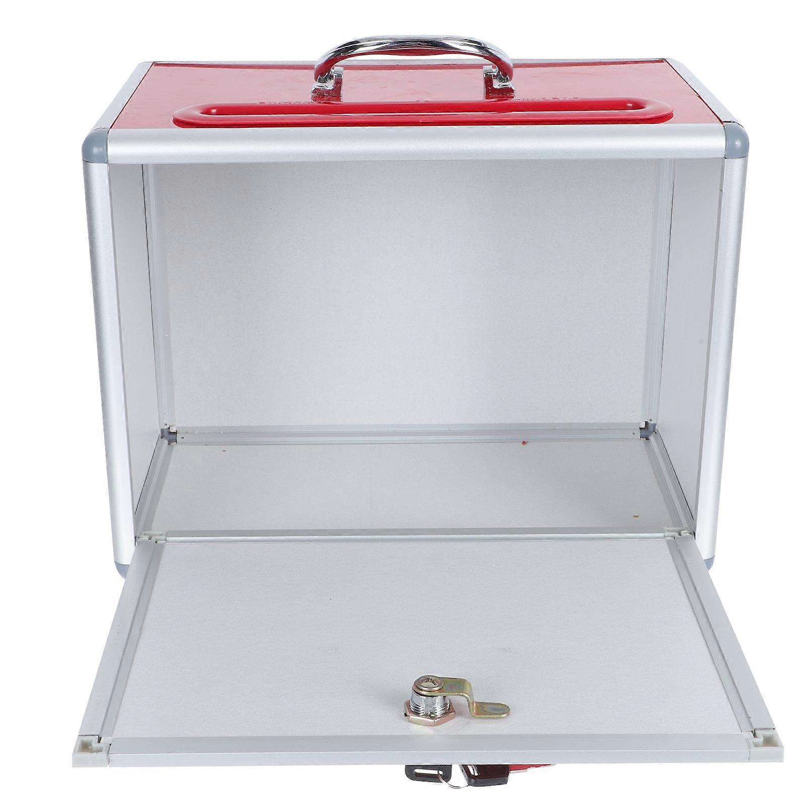 Simple Design Ballot Holder Box For And Event Organizers Red Color With Ticket Slot 1Pcs
