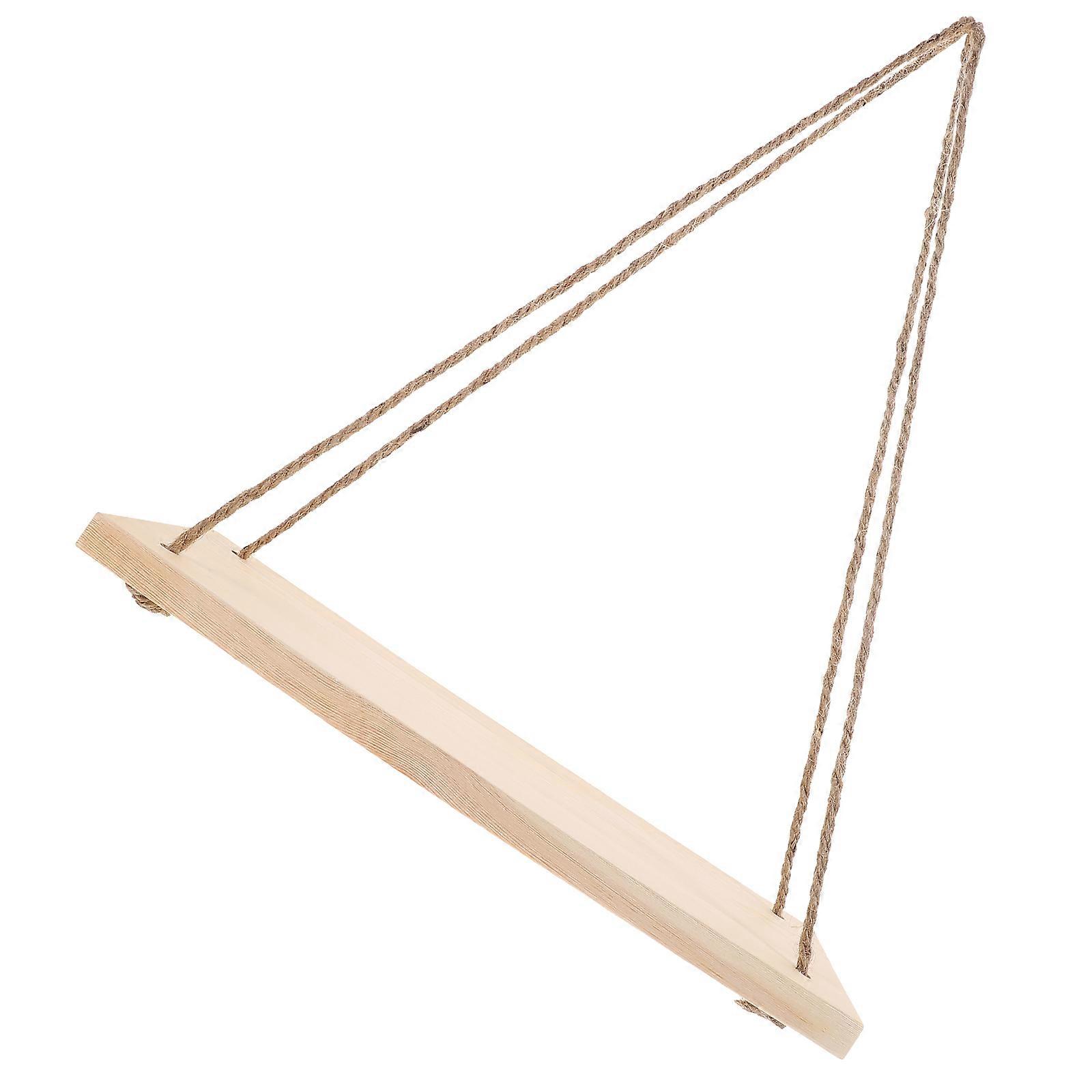 Wall Hanging Wooden Shelf with Strong Load Bearing Capacity, Multi Use Wall Organizer for Living Room and Kitchen, Sturdy Material with Baffle Design