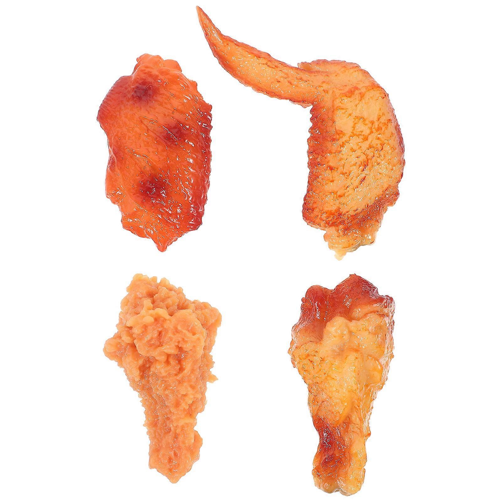 Durable PVC Chicken Drumstick Model for Decoration Assorted Color Lifelike Simulated Food 1 Set