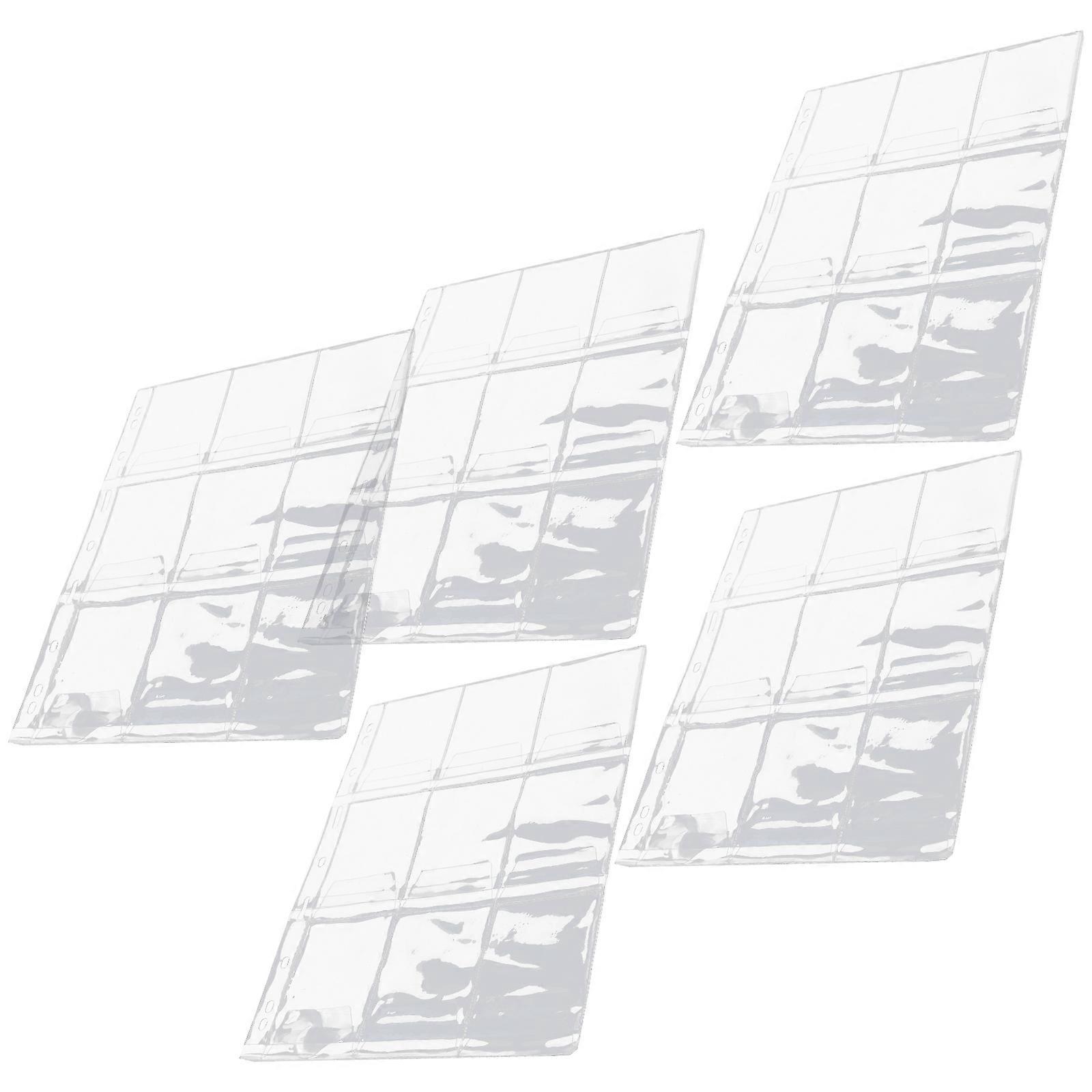 Transparent Coin Collection Sheets with 9 Hole Design for Binder Book PC Material Keeps Coins
