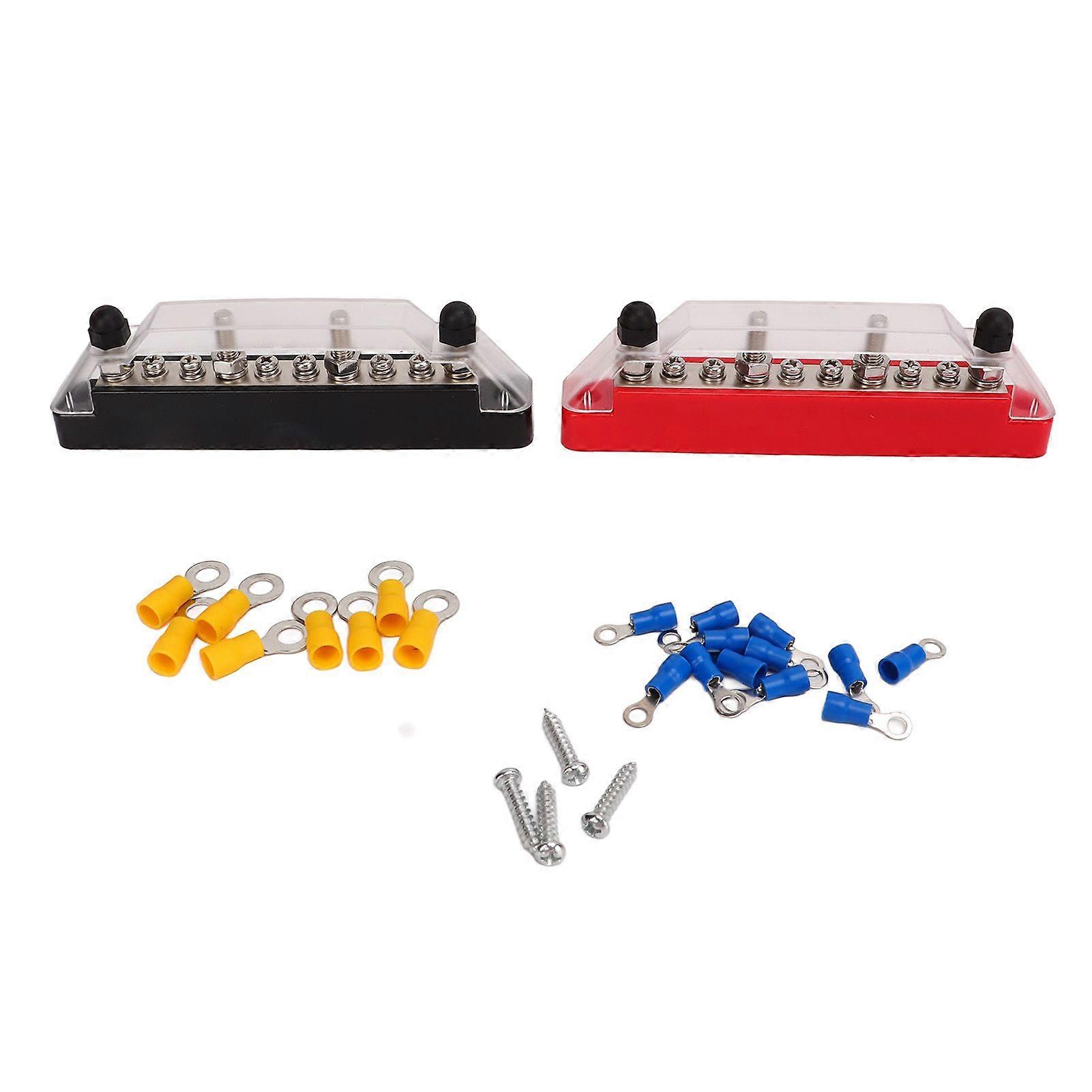 Power Distribution Block 48V 150A 10 Terminal Bus Bar for RV Car