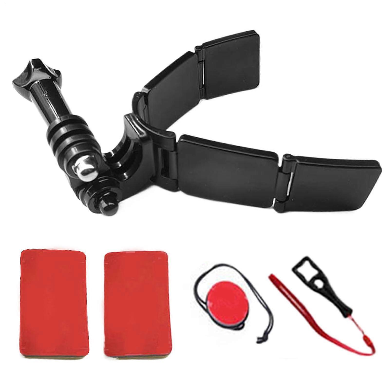 Mounting for action cam, helmet attachment, outdoor recording, film holder