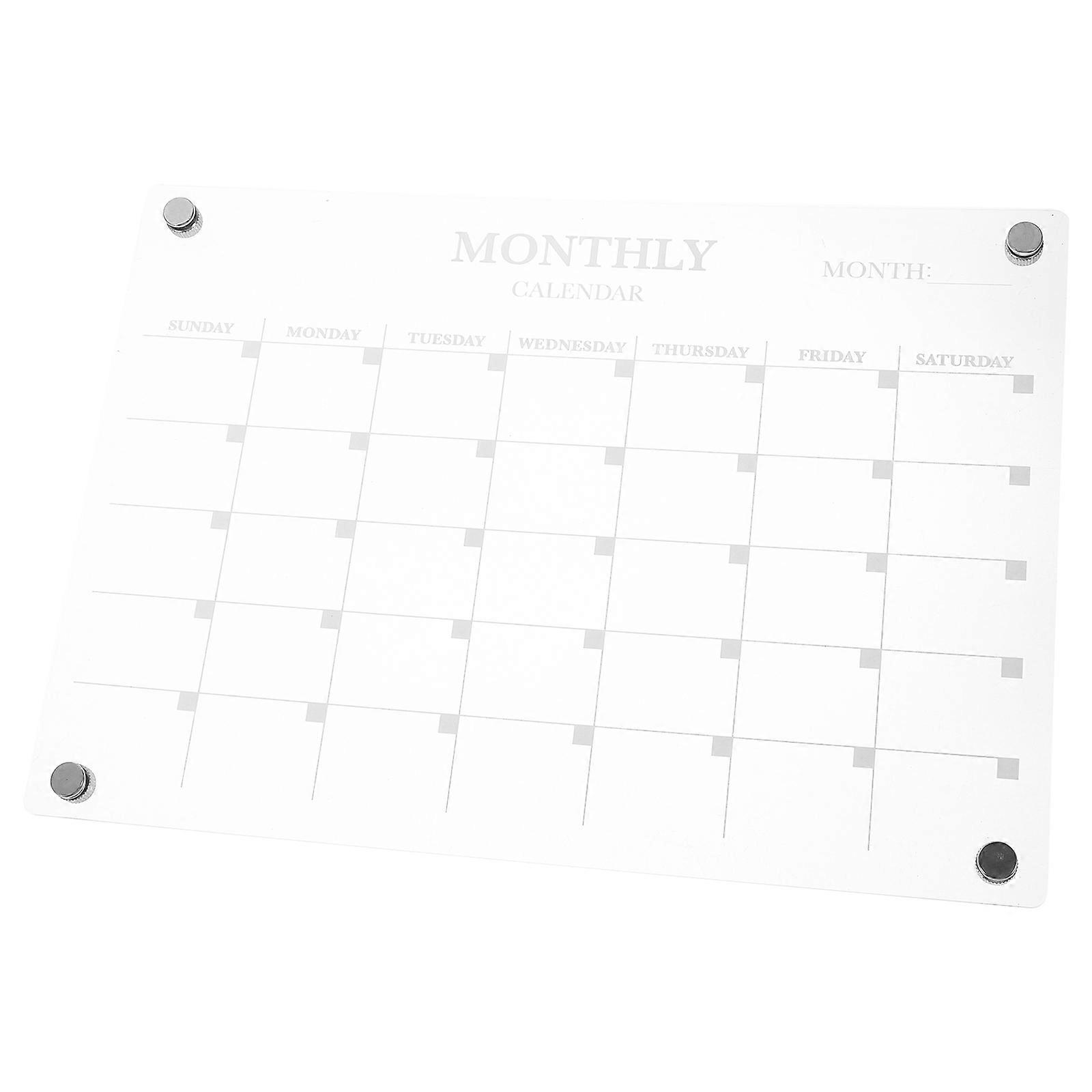 Practical Refrigerator Message Board For Households Erasable Planning Board Acrylic 11.7×8.3×0.4In 1Pack
