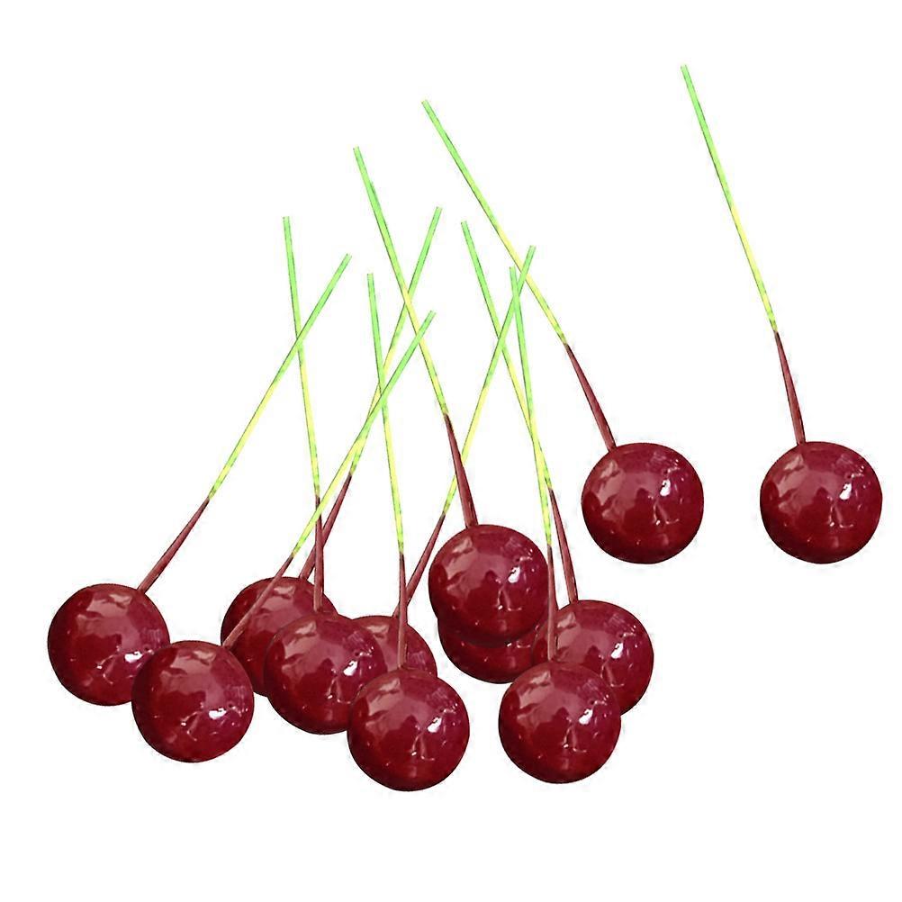 Simulated Fruit, Realistic Handmade Cherries for Decorating and Play