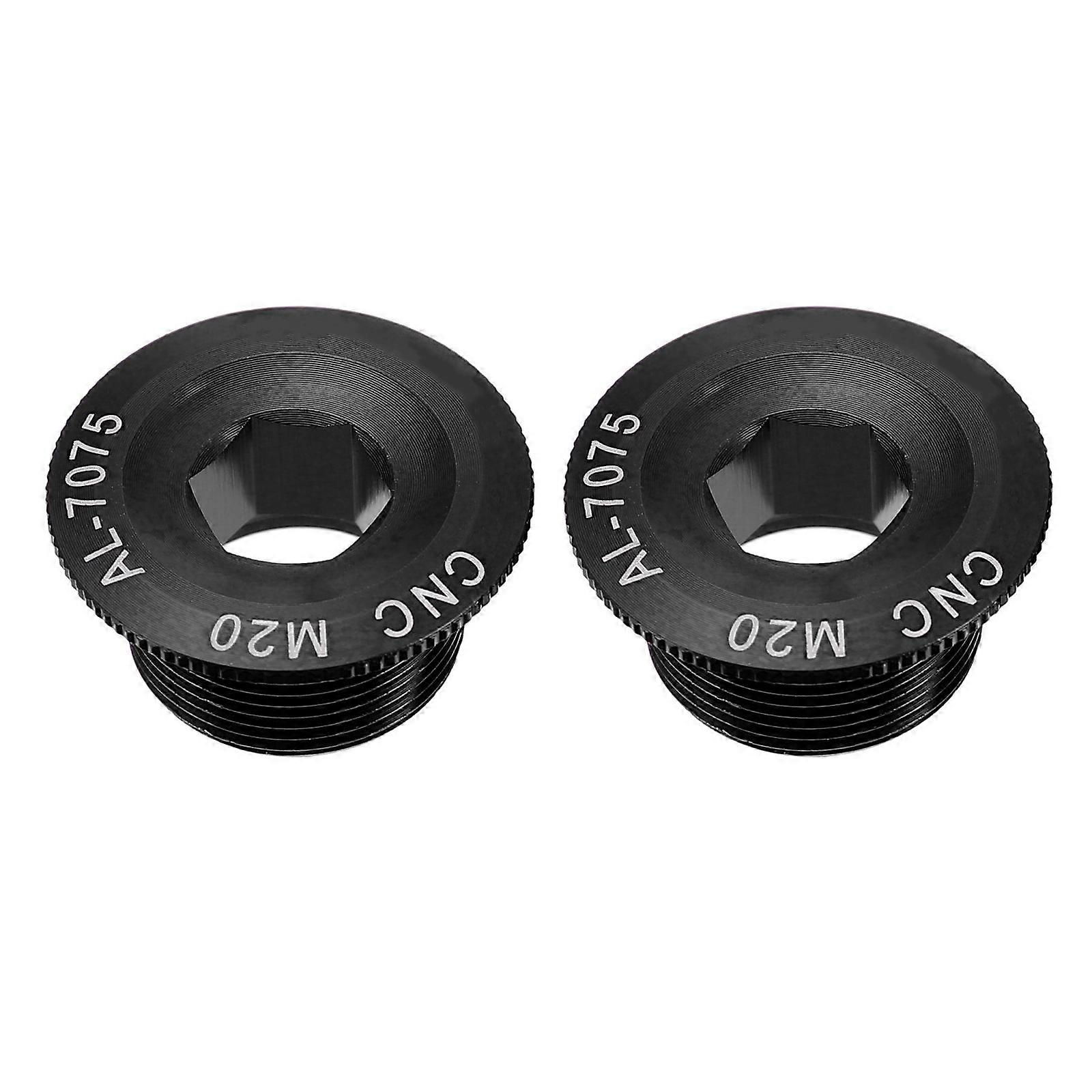Aluminum Alloy Crank Arm Bolt For Bicycle Maintenance Black Hexagon Hole 1 Pair Replacement Bolt