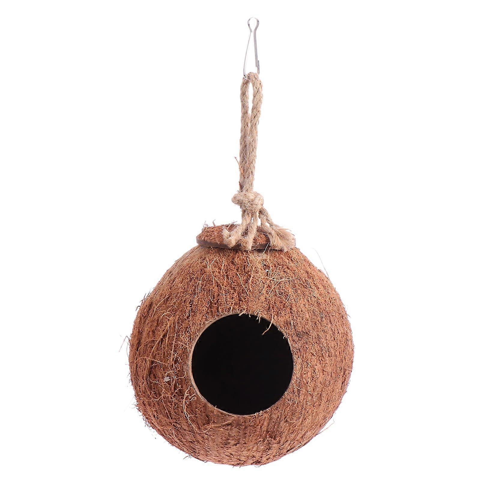 Coconut Shell Bird Nest for Cage Birdhouse Breeding