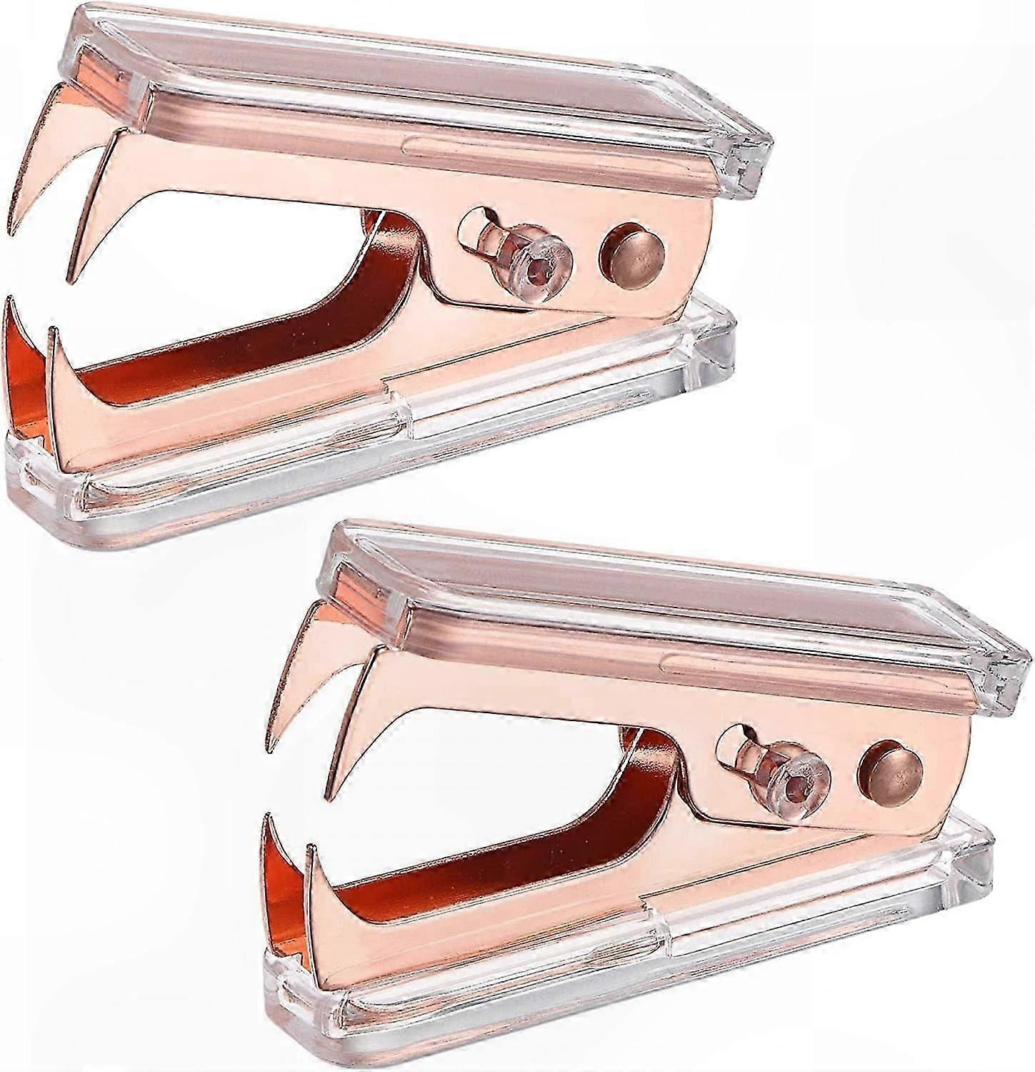 Acryl-Tacker mit Metallbacken, Roségold, 2er-Pack für Büro und Zuhause