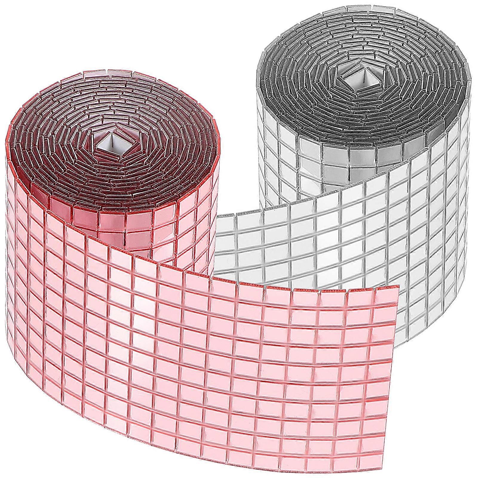 Self Adhesive Mirror Tiles for DIY Craft Decorations – Disco Ball Stickers and Wall Art with Smooth Edges
