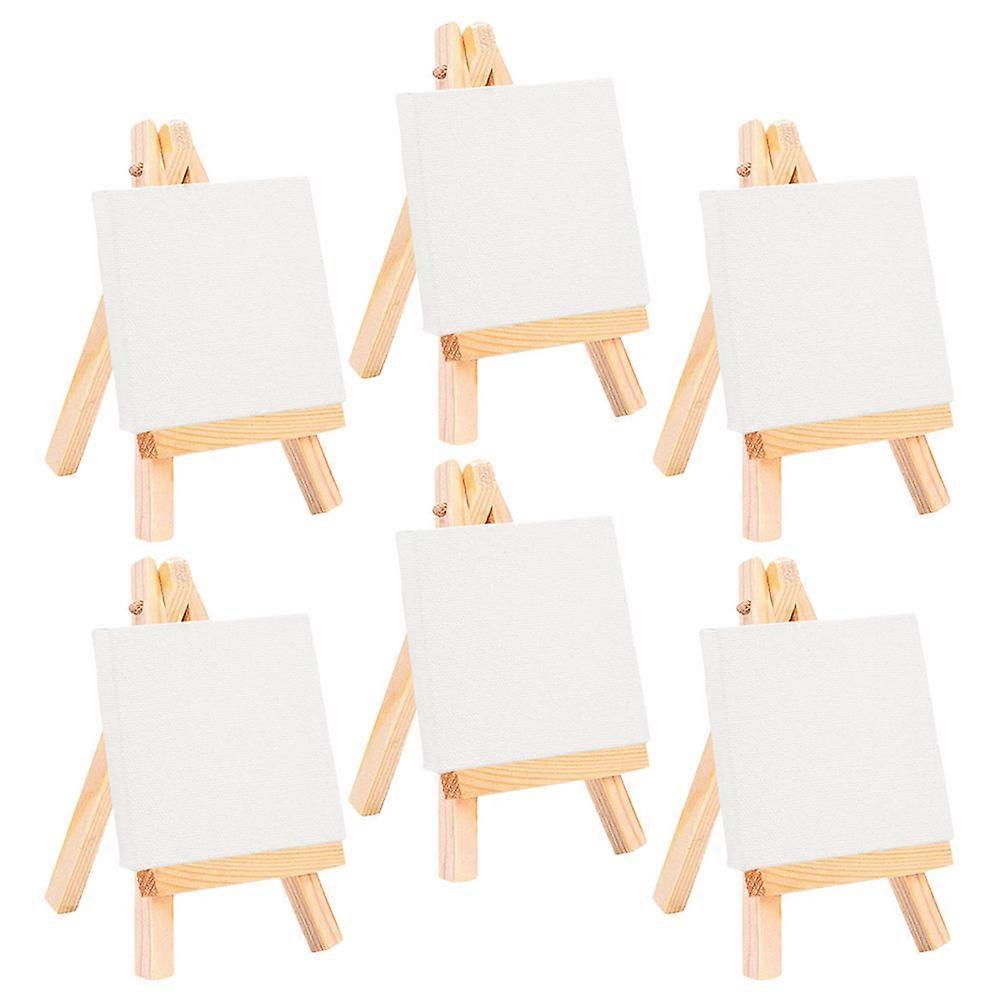 Mini Easels For Canvas Display Triangle Structure Stability Art Education 6 Sets Wooden And Canvas