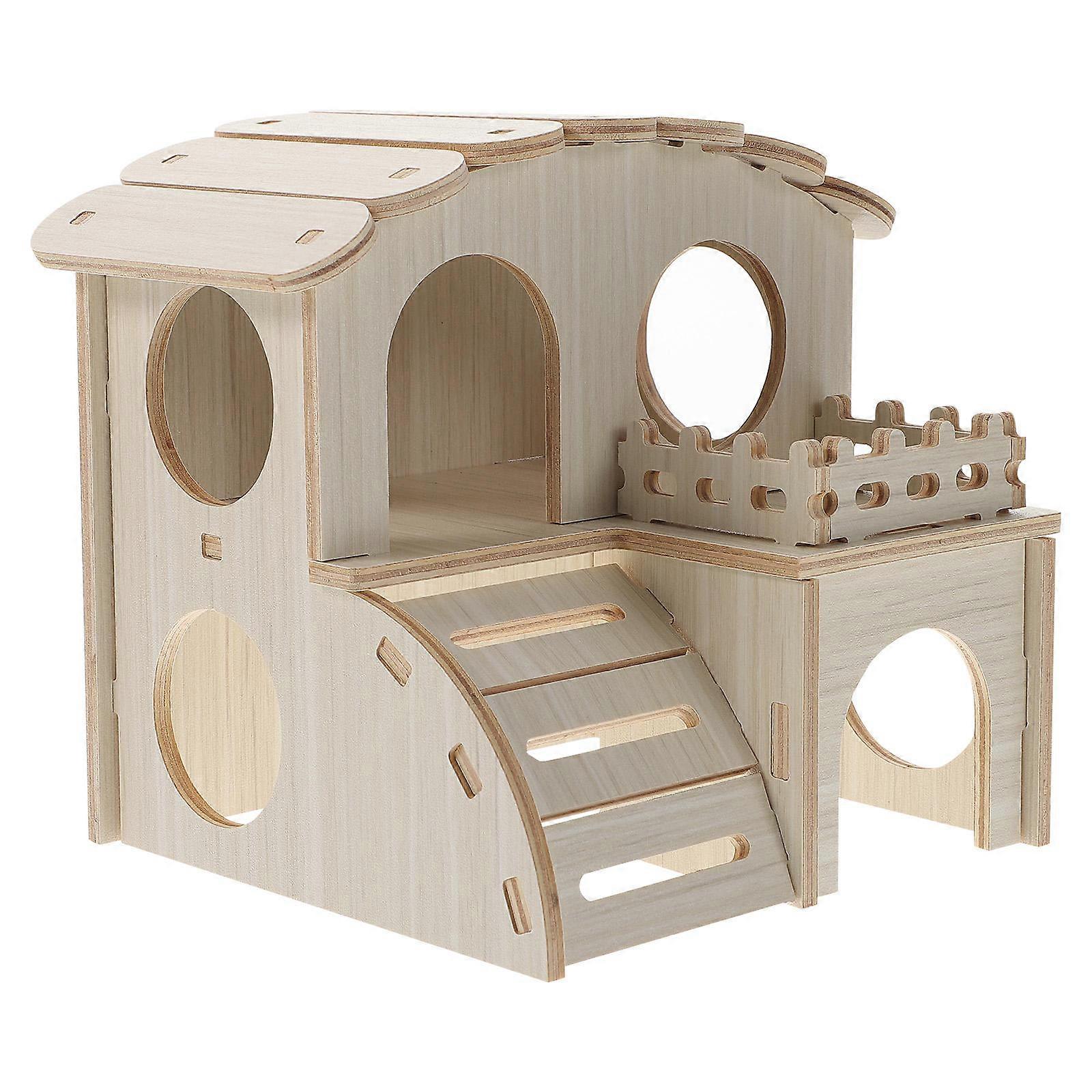 Wooden Hamster Activity Toy For Small Animals In Daily Life Offering Fun And Exercise 1Set