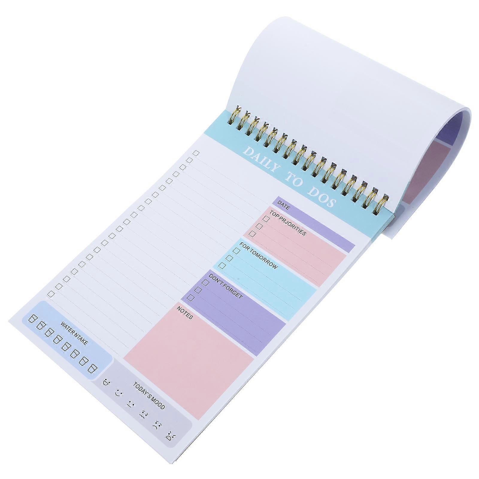 Portable Daily Planner Notepad with Tear Off Memo Tabs for Work Schedule, , and Home Office Organization – Practical and Decorative Design for Easy