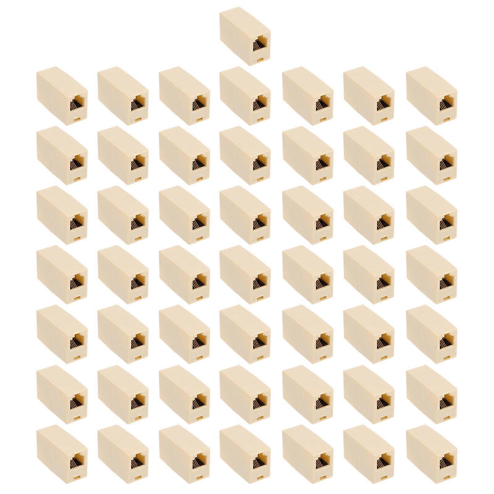 Rj11 Connectors Telephone Cable Extension Adapter for 50Pcs Coupler