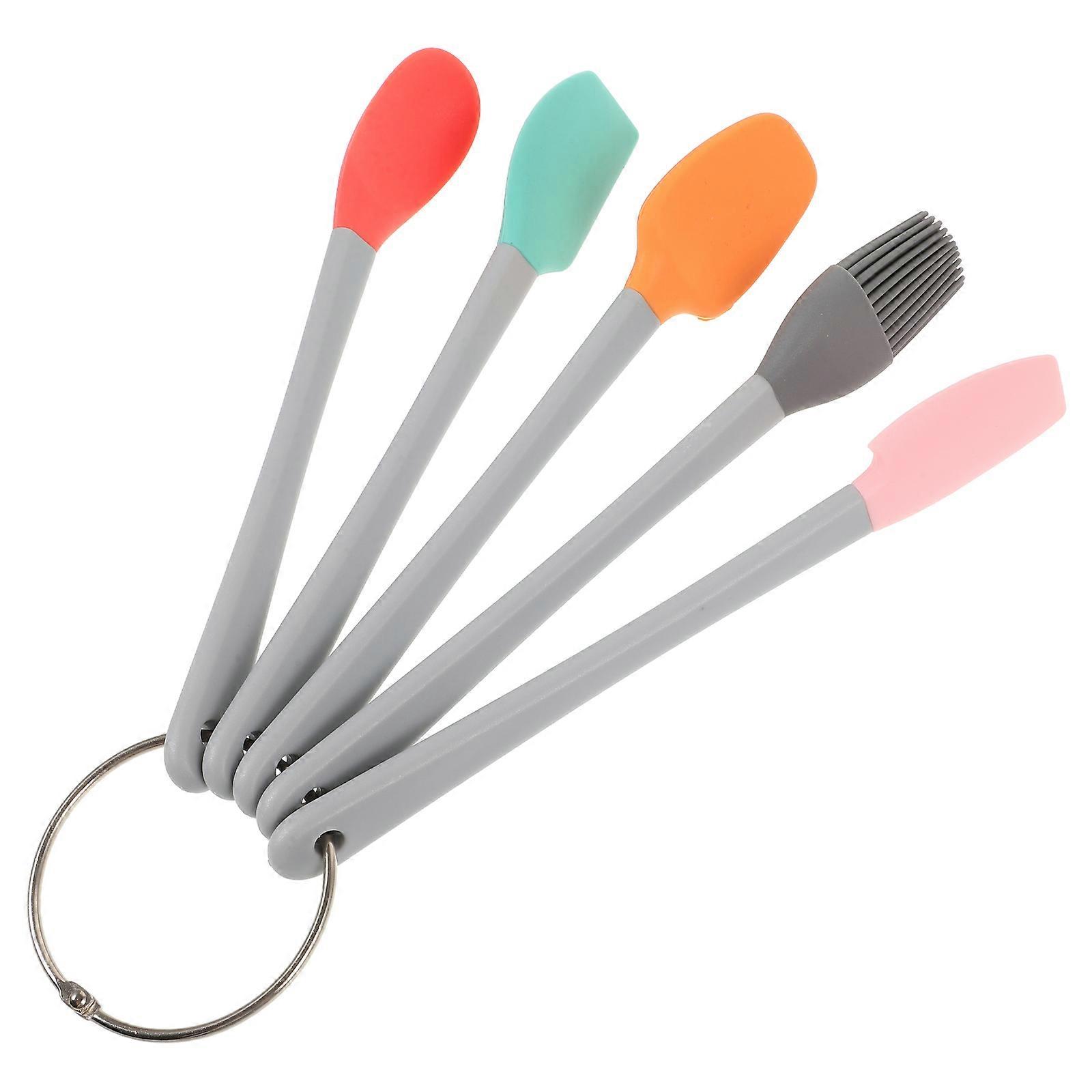 Silicone Spatulas For Kitchen Use 5Pcs Set Baking Spatula For Cooking Compact Vibrant Design Tool