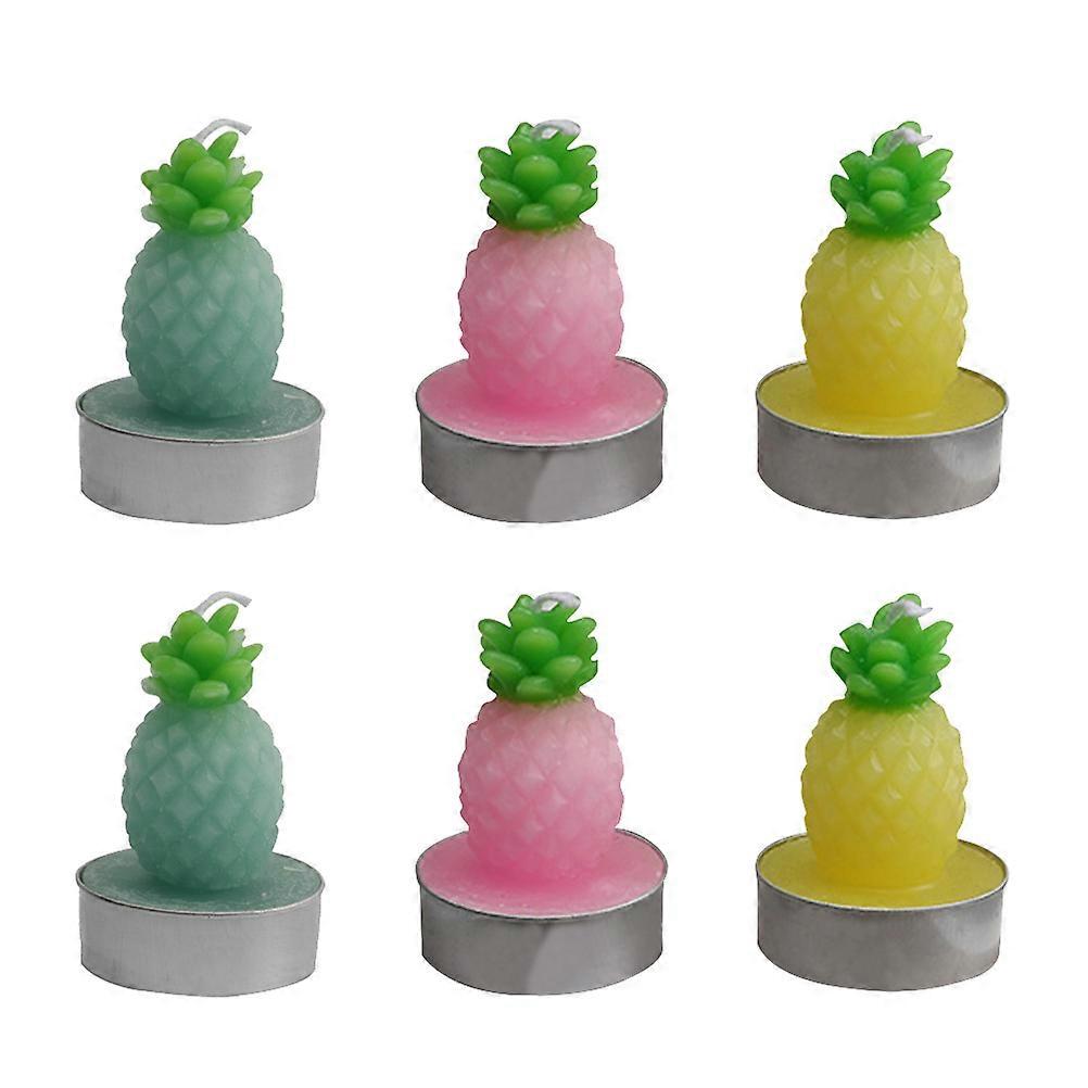 Pine Tealight Candles 12Pcs Perfect For Festival Atmosphere And Casual Gatherings Assorted Color Fruit Design
