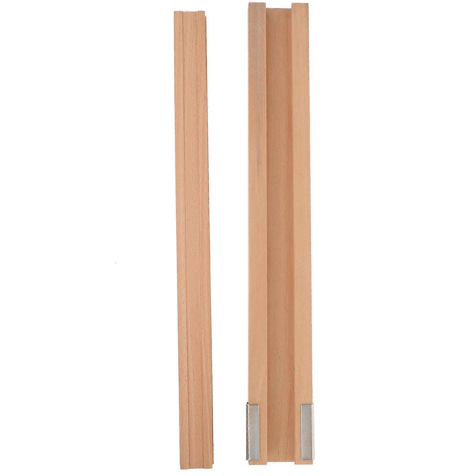 Wooden Drawer Slides with Smooth Iron Rails for Home Use Brown Classic Color Fits Most Furniture Styles 1 Set