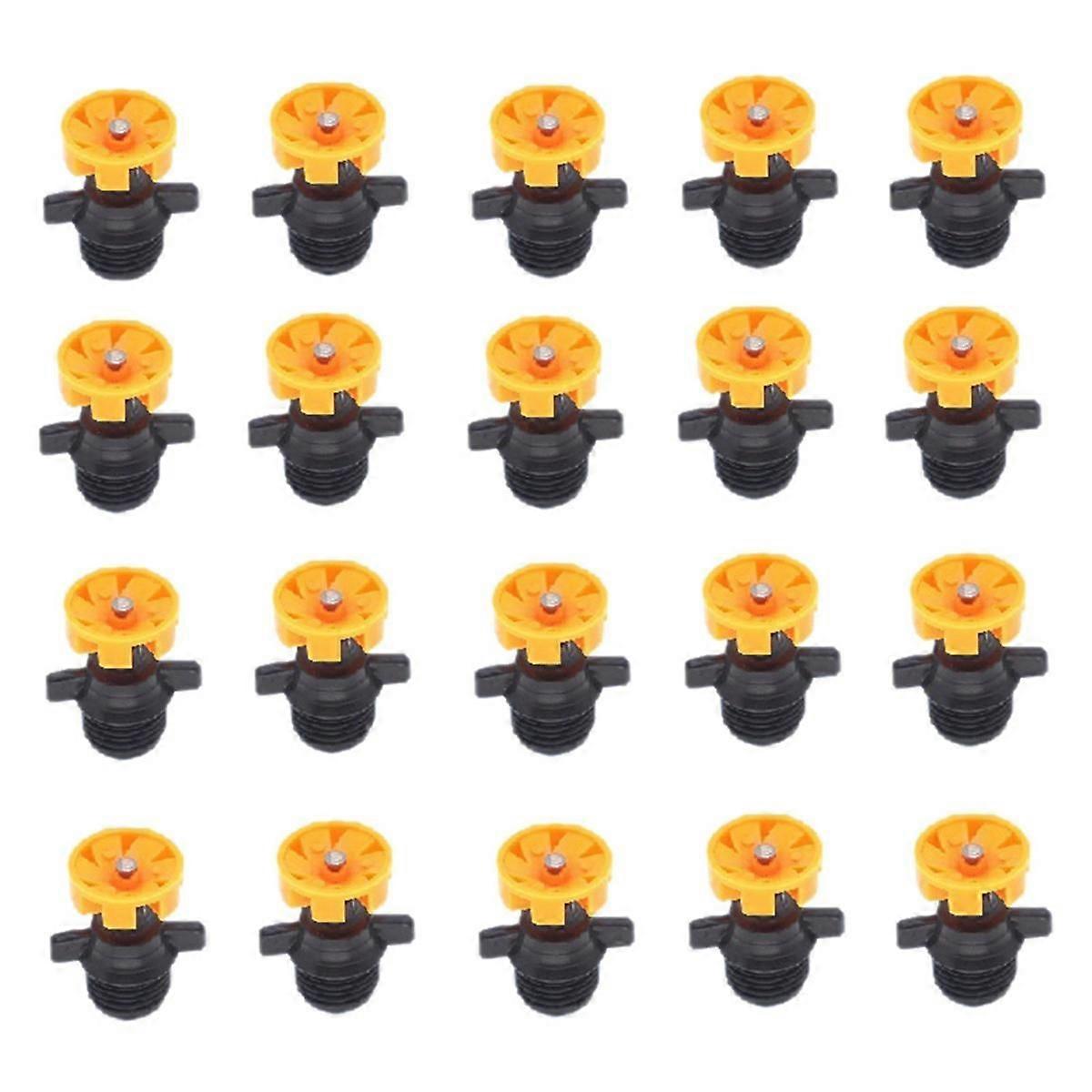 Lot de 20 buses d'arrosage à rotation automatique à 360 degrés pour arrosage de jardin, fleurs et légumes