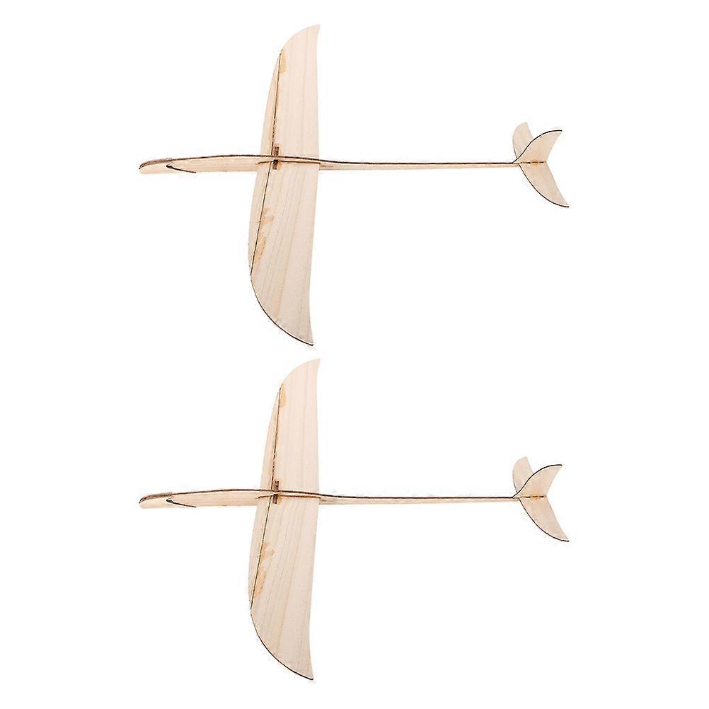 Wooden Glider Airplane Model 2pcs Easy Assembly, Hand , Long Distance Flight, Outdoor Fun for Boys, DIY Painting & Play
