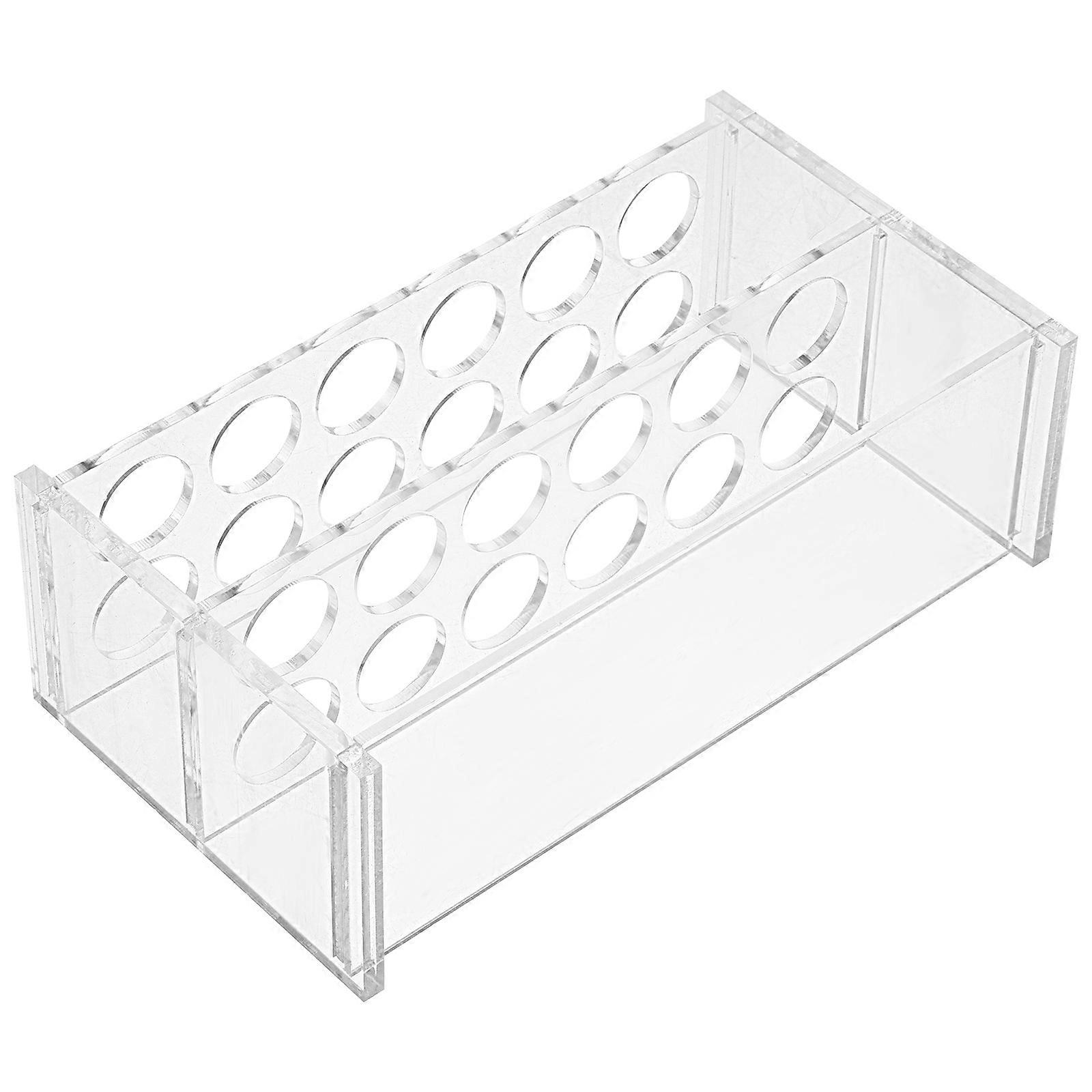 Tube Rack for Home Use Transparent Acrylic Test Tube Holder with 6 Slots