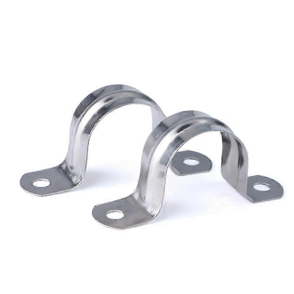 20pcs rør stropp klemme 304 rustfritt stål rørklips u formede rørstropper salklips to hull